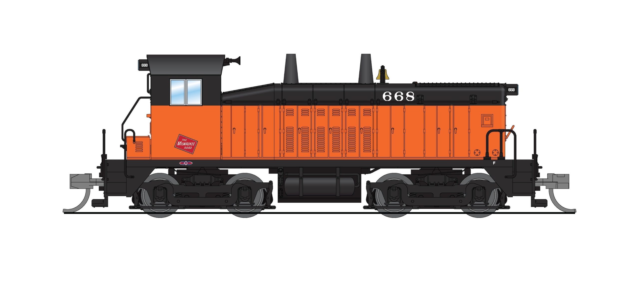 BLI 9327 EMD NW2 Switcher, MILW 670, Orange & Black, No-Sound / DCC-Ready, N