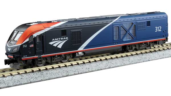 Kato 1766054 Siemens ALC-42 Charger - Standard DC -- Amtrak #312 (Phase VII, Two-Tone Blue, white, red), N