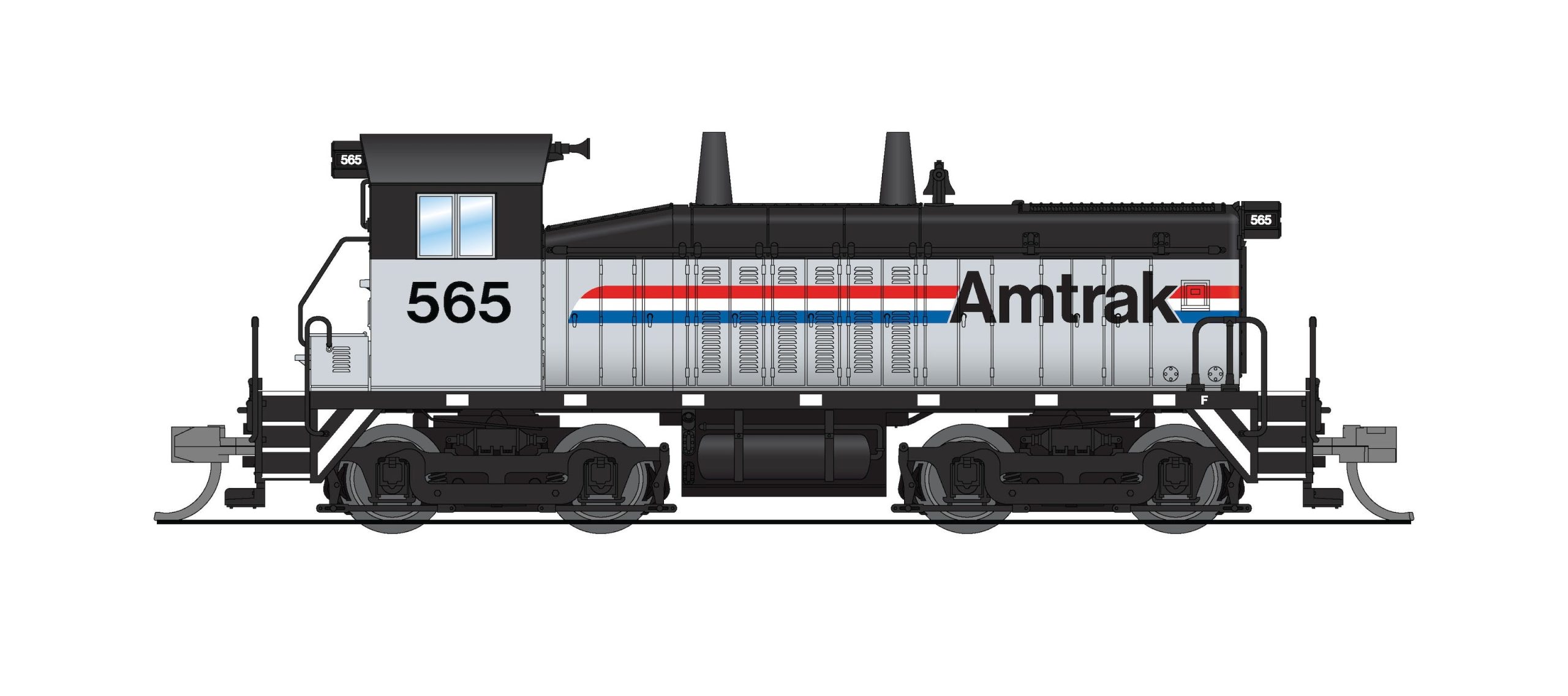 BLI 9341 EMD SW7 Switcher, Amtrak 566, Phase III Scheme, Paragon4 Sound/DC/DCC, N
