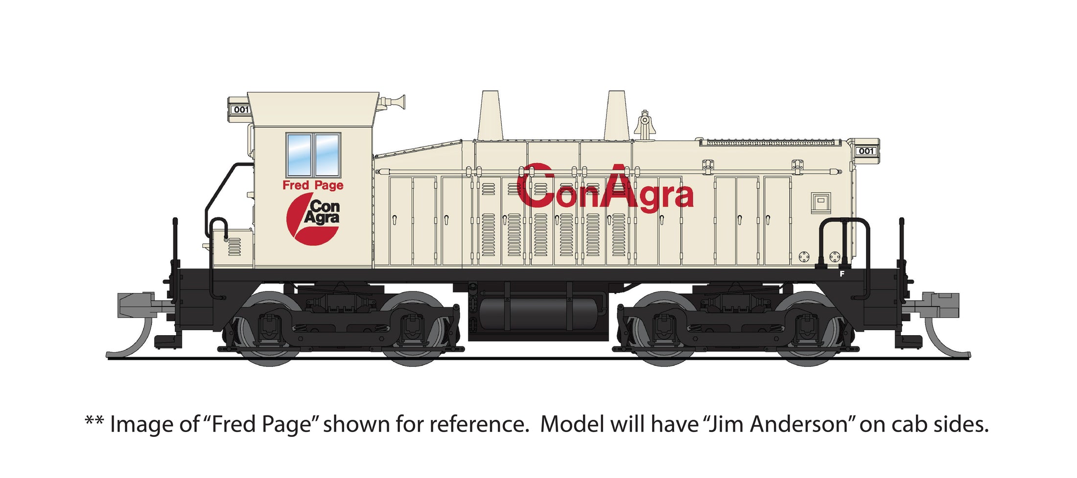 PREORDER Broadway Limited Imports N 9361 SW8 Conagra #003 Jim Anderson (DCC and Sound) HOBBYTYME EXCLUSIVE