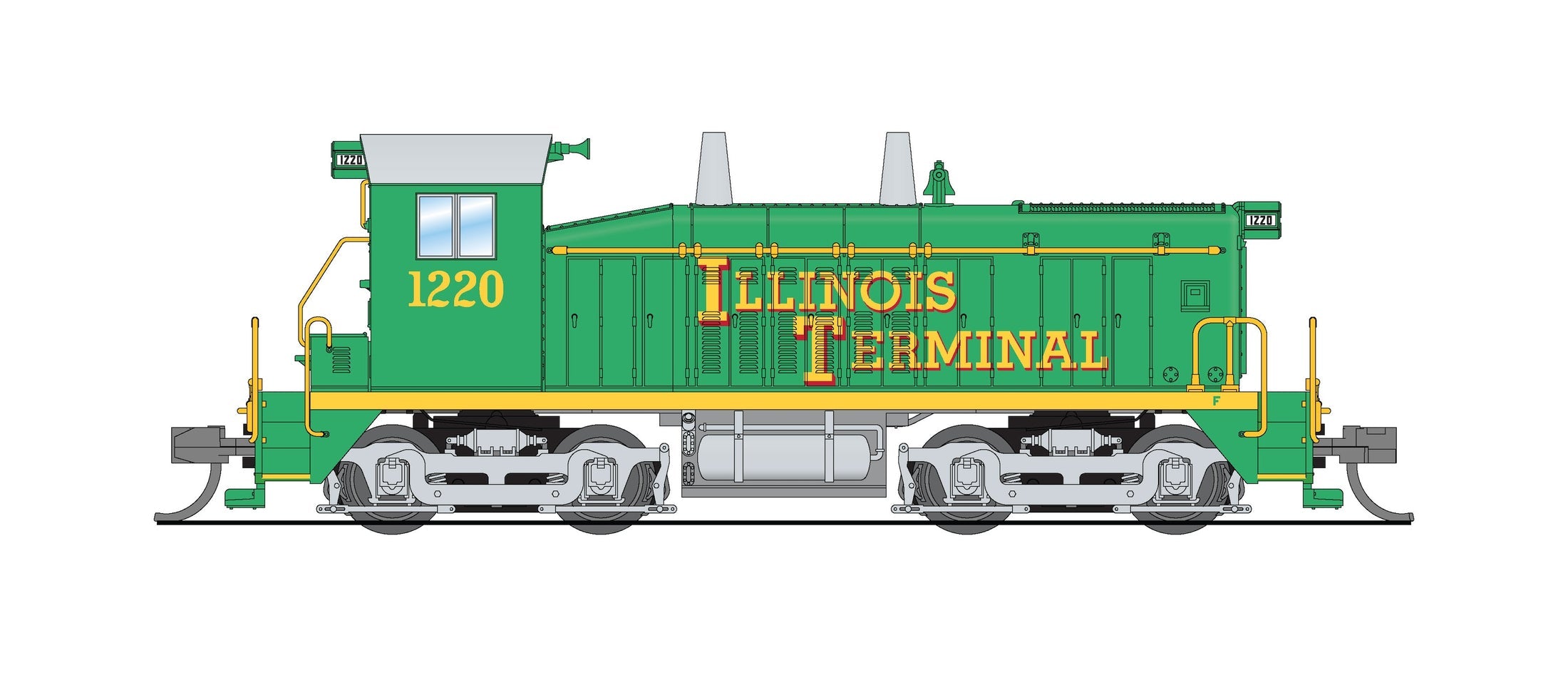 Broadway Limited Imports N 9365 SW7 Illinois Terminal #1221 (DCC and Sound) HOBBYTYME EXCLUSIVE