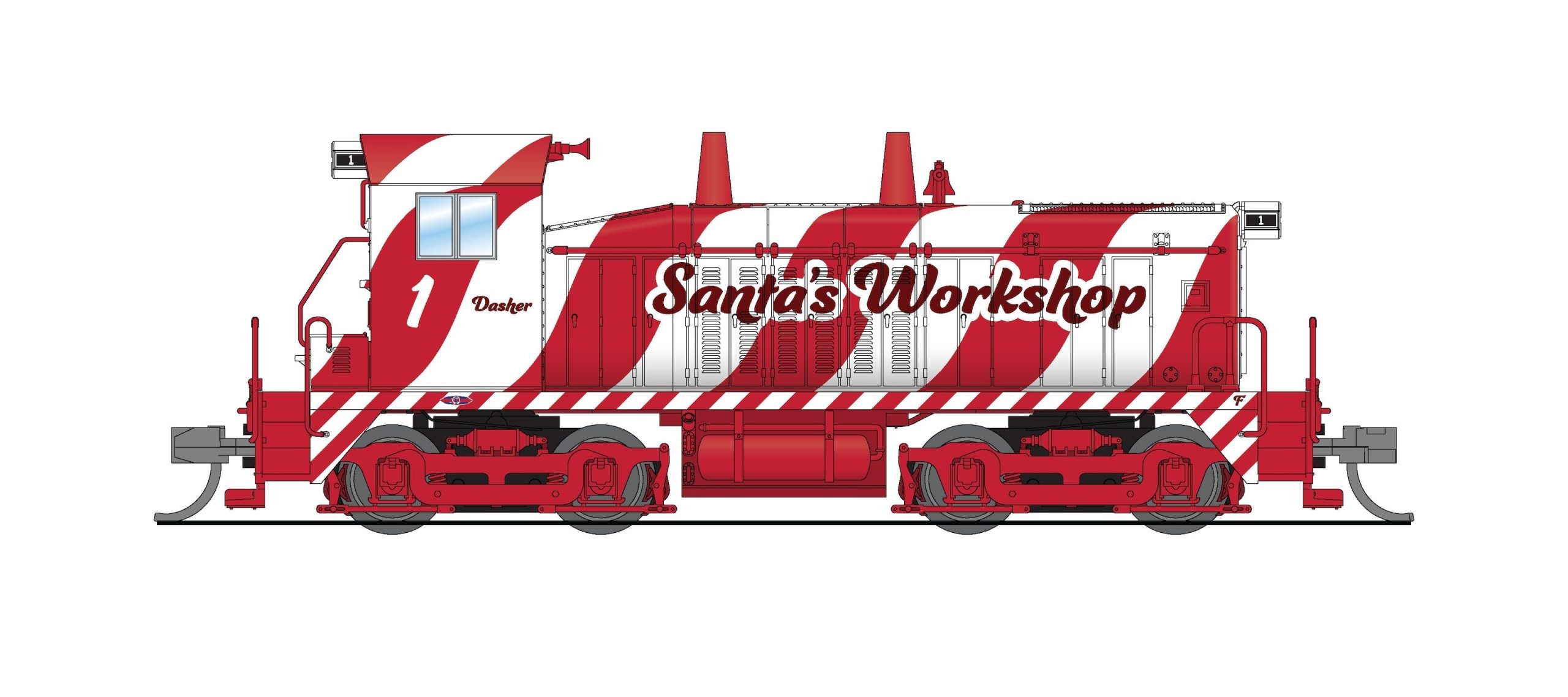 BLI 9394 EMD SW7 Switcher, Santa's Workshop #1, No-Sound / DCC-Ready, N