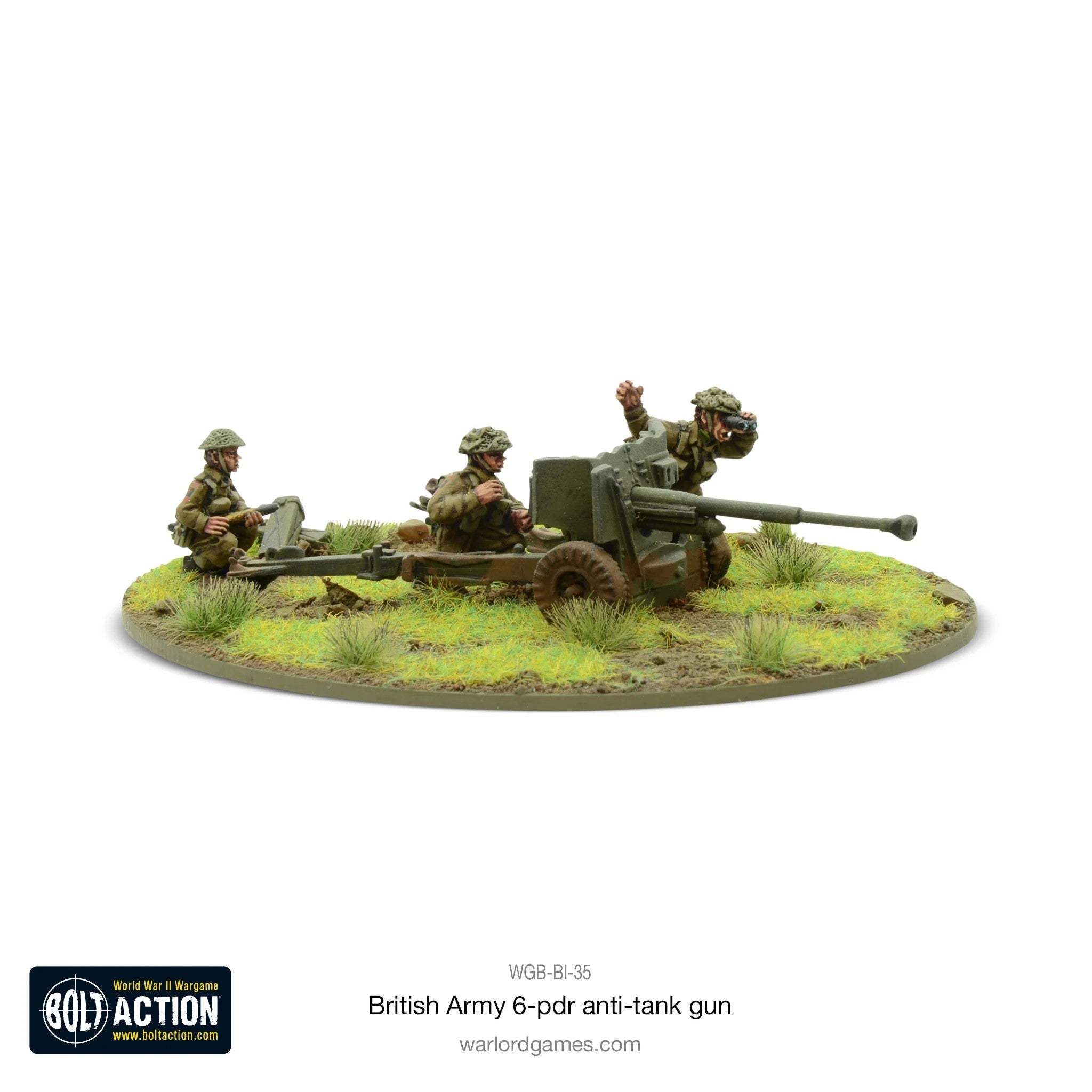 Bolt Action: British Army 6 Pounder Anti-Tank Gun & Crew Blister