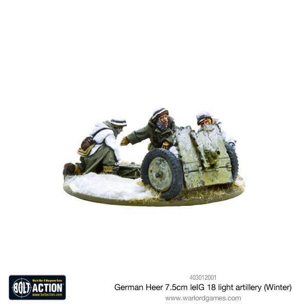 Bolt Action: German Heer 7.5cm LEiG 18 Light Artillery (Winter) Blister