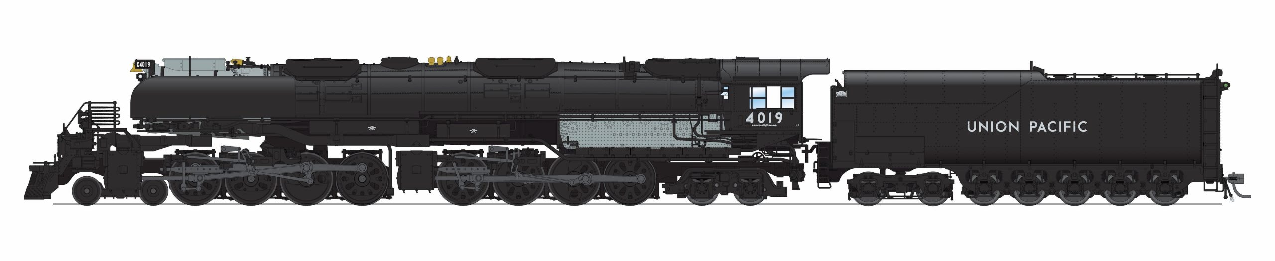PREORDER BLI 9522 UP Big Boy 4-8-8-4, #4019, w/ Experimental Smoke Deflectors, No-Sound / DCC-Ready, HO
