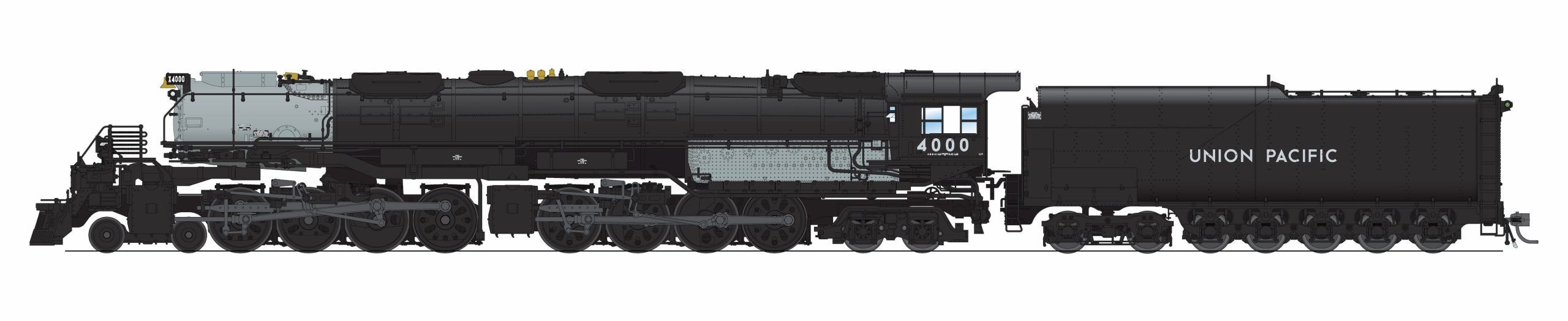 BLI 9503 UP Big Boy 4-8-8-4, #4000, 1941 Appearance w/ As-Delivered Aftercooler, 25-C-100 Coal Tender, Paragon4 Sound/DC/DCC, Smoke, HO