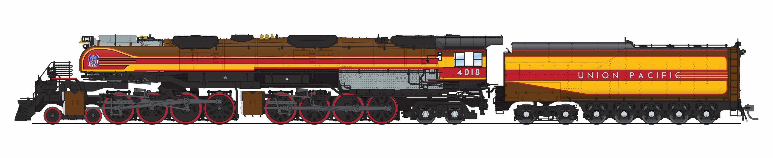 BLI 9509 UP Big Boy 4-8-8-4, #4018, Union Pacific 49er Fantasy Paint, Paragon4 Sound/DC/DCC, Smoke, HO