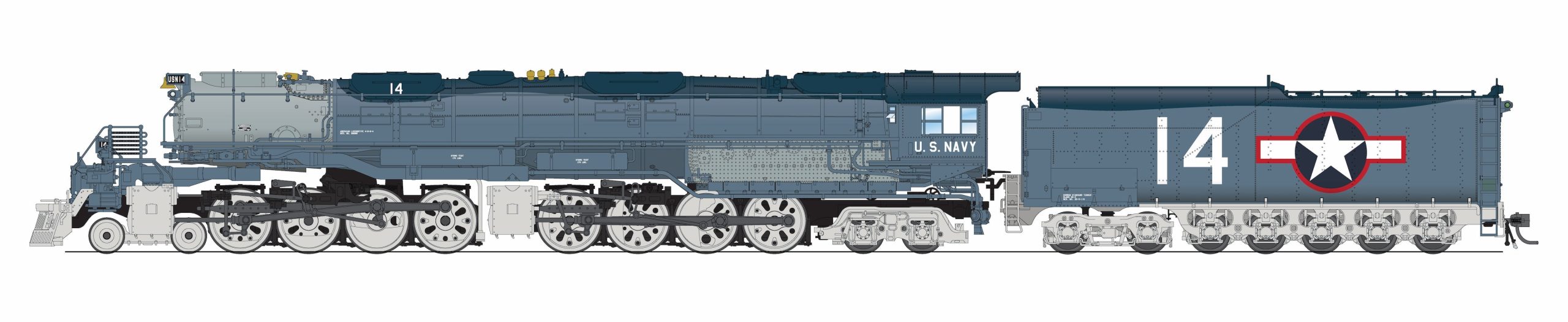 BLI 9511 UP Big Boy 4-8-8-4, #14, US Navy Fantasy Paint, Paragon4 Sound/DC/DCC, Smoke, HO