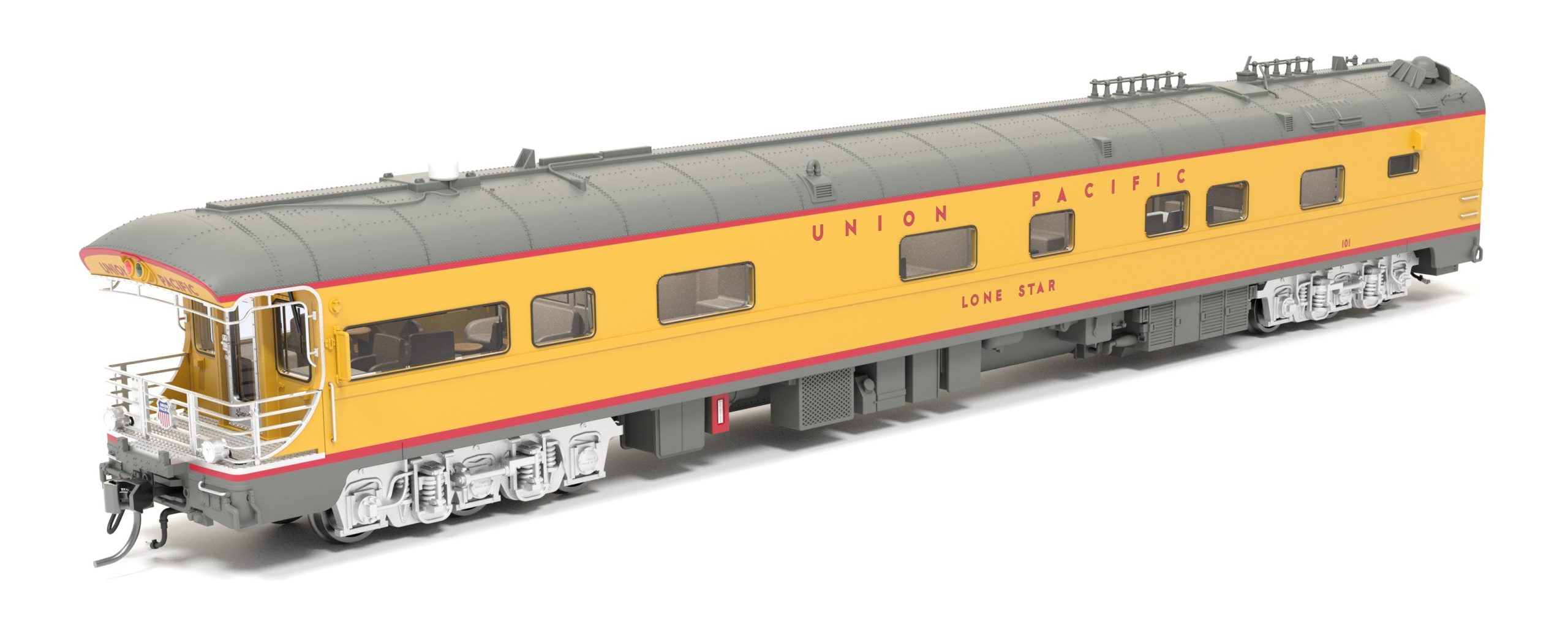 PREORDER Broadway Limited Imports HO 9590 Business Car, Union Pacific Lone Star 2001-2017 "UP Shield" #101