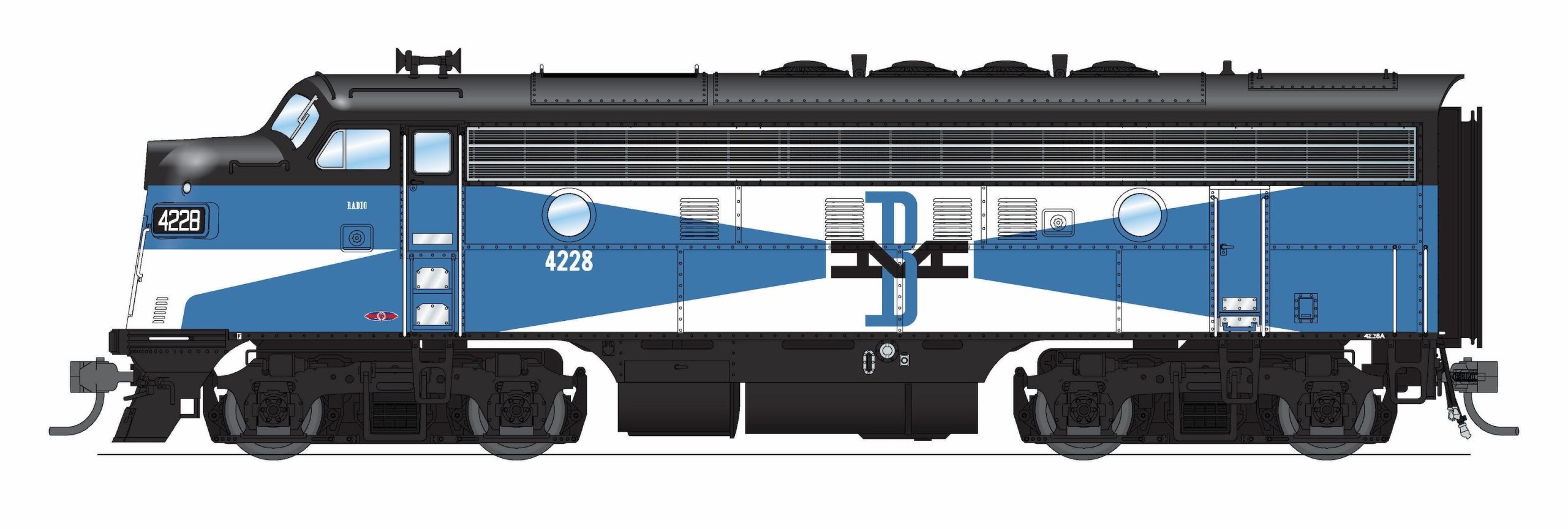PREORDER Broadway Limited Imports 9658 HO EMD F3A 4228A, Blue McGinnis, (DCC Ready), Boston & Maine | 183.99