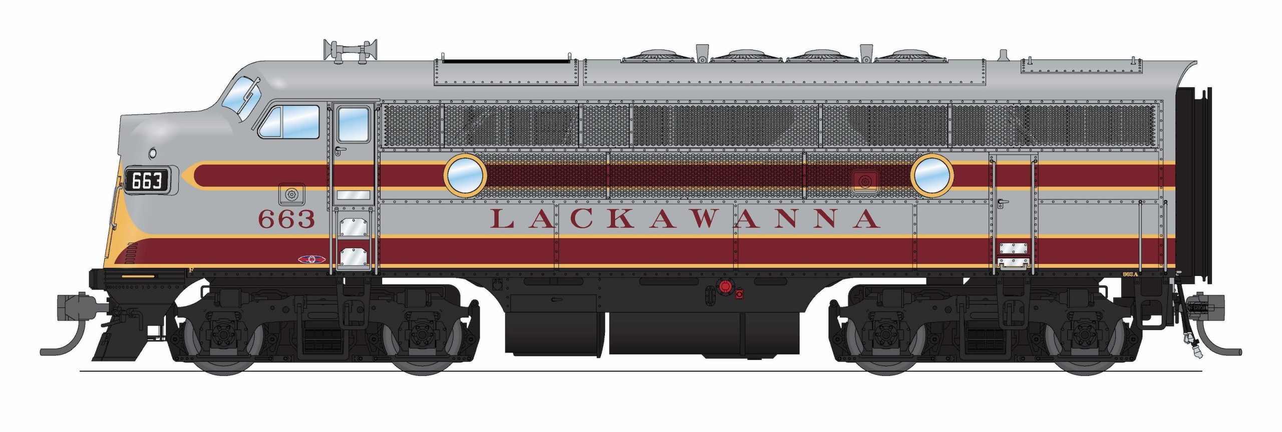 PREORDER Broadway Limited Imports 9665 HO EMD F3A 664, As Appears Today, (DCC Ready), Delaware Lackawanna & Western | 183.99