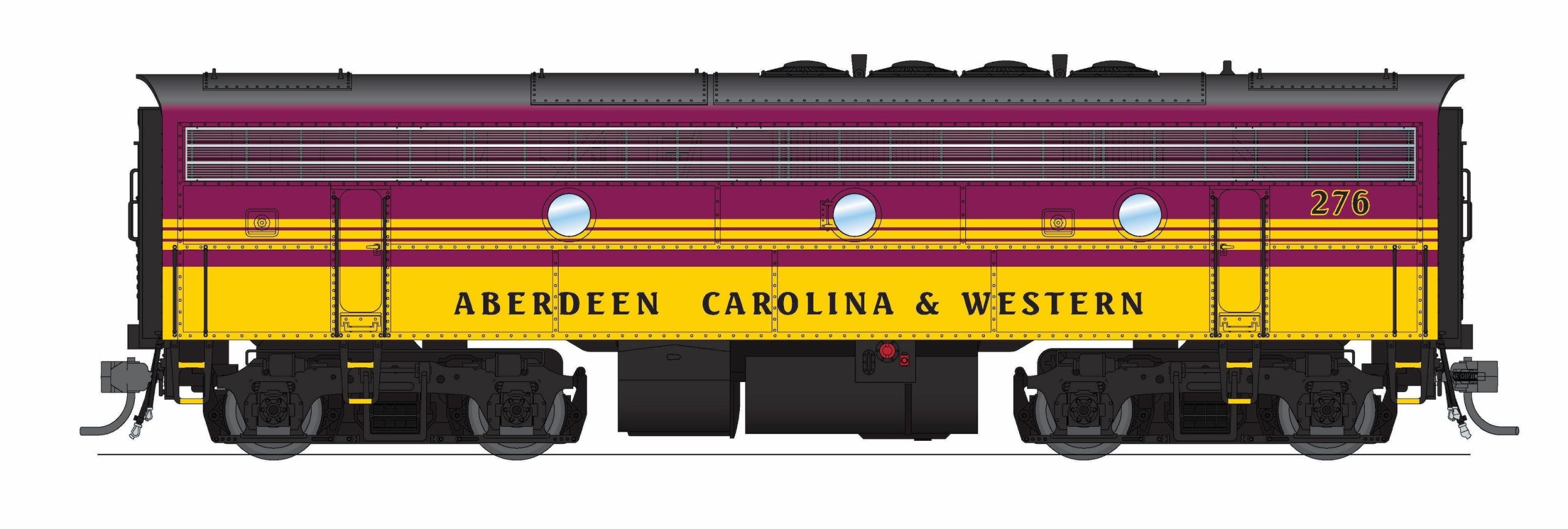 PREORDER Broadway Limited Imports HO 9683 EMD F7B Diesel Locomotive, Aberdeen Carolina & Western #276 | 188.99