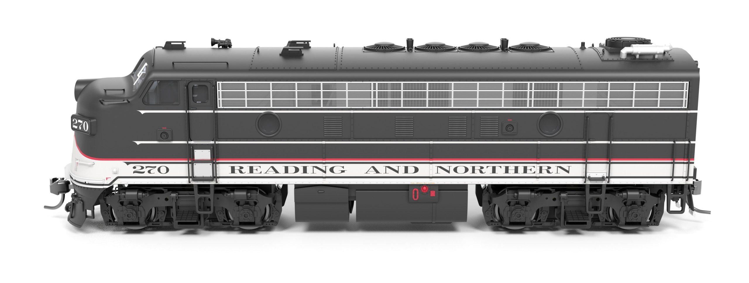 PREORDER Broadway Limited Imports HO 9708 EMD F9A Diesel Locomotive, Reading Blue Mountain & Northern Modern Excursion #270