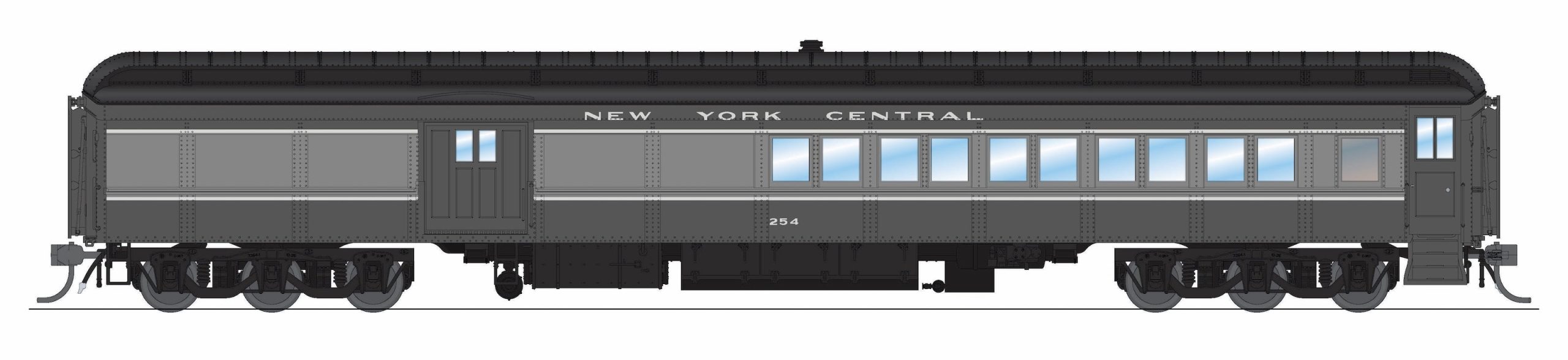 PREORDER Broadway Limited Imports HO 9715 Heavyweight 5-Car Passenger Set, New York Central #254/1840/1855/1878/3
