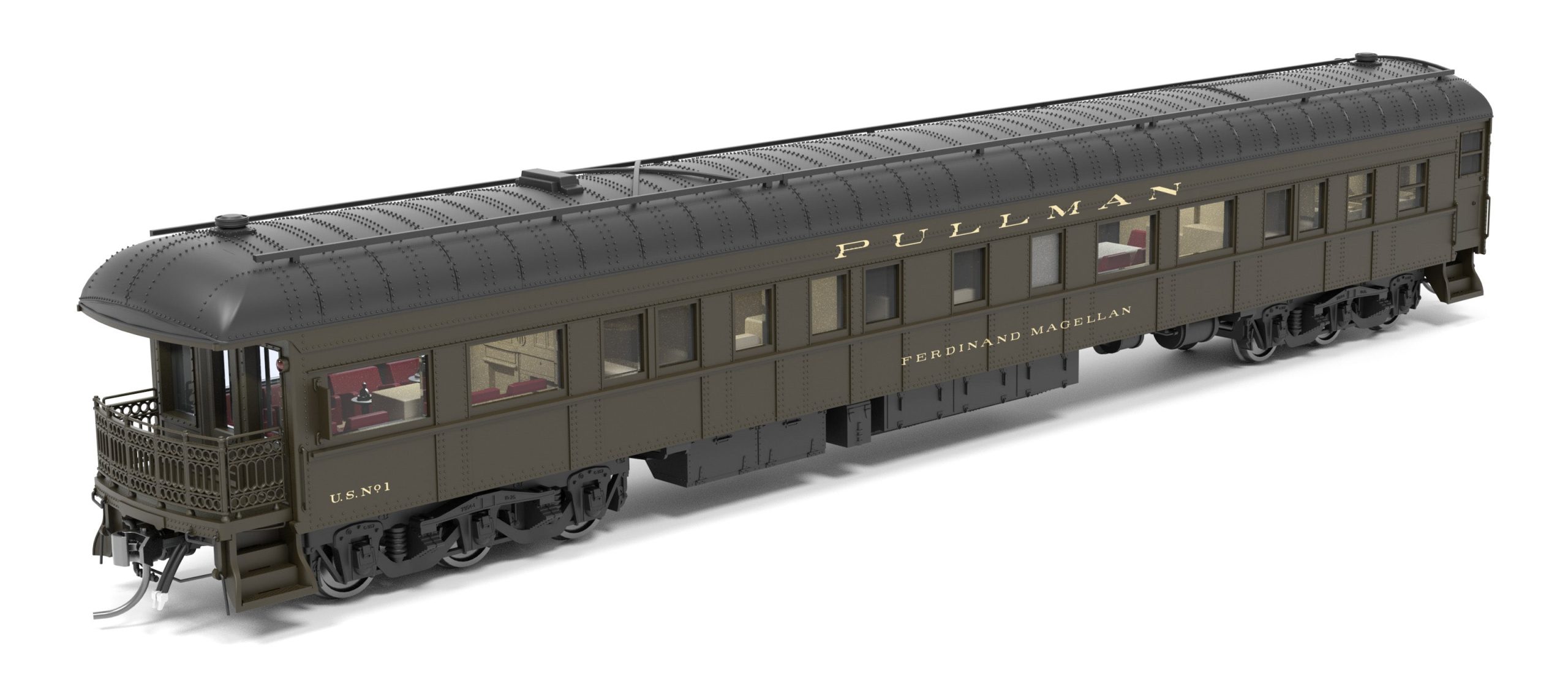 PREORDER Broadway Limited Imports HO 9729 Business Car, Pullman Ferdinand Magellan #1