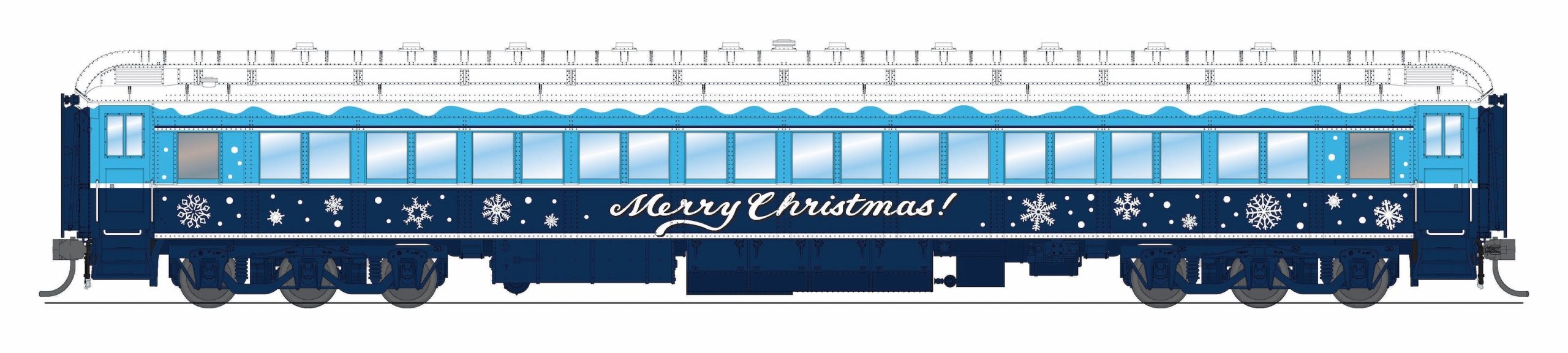 PREORDER Broadway Limited Imports HO 9739 80' Passenger Coach, Christmas