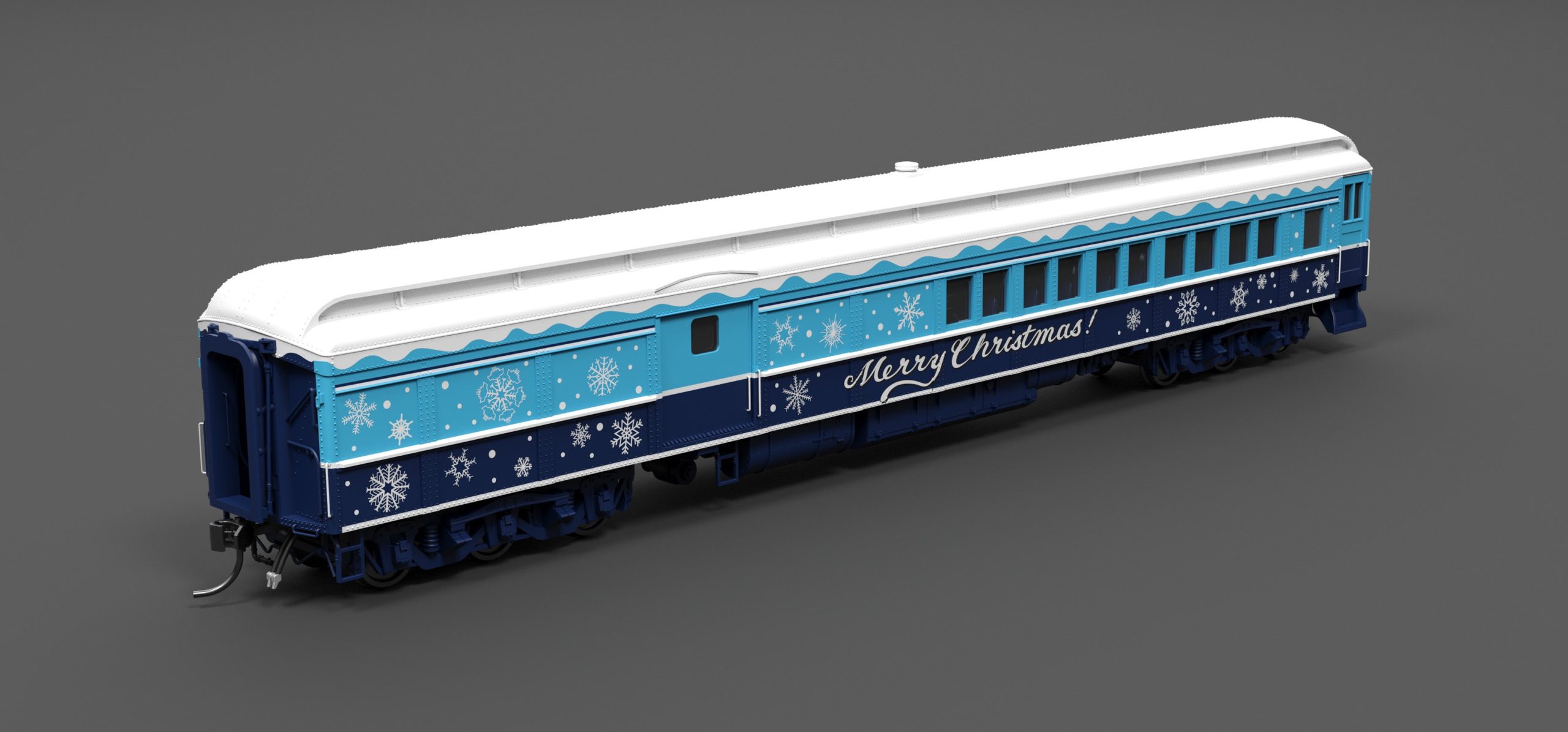 PREORDER Broadway Limited Imports HO 9745 Baggage-Combine Car, Christmas