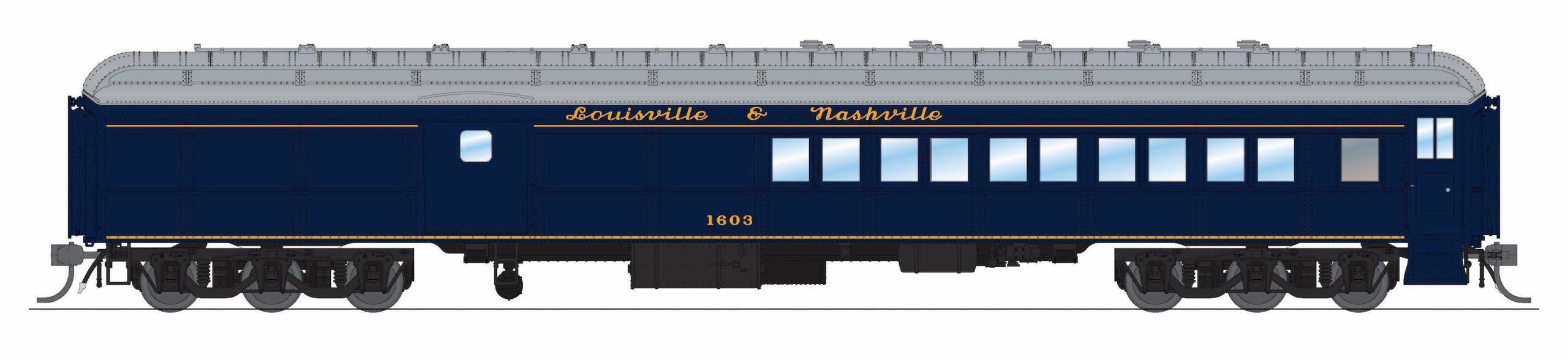 PREORDER Broadway Limited Imports HO 9747 Baggage-Combine Car, Louisville & Nashville #1603