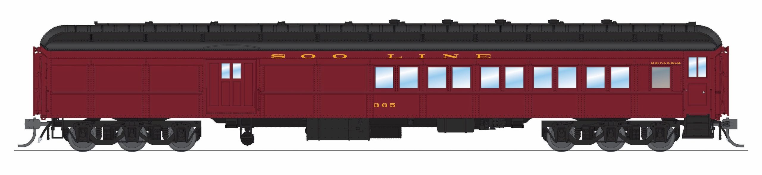 PREORDER Broadway Limited Imports HO 9750 Baggage-Combine Car, Soo Line #365