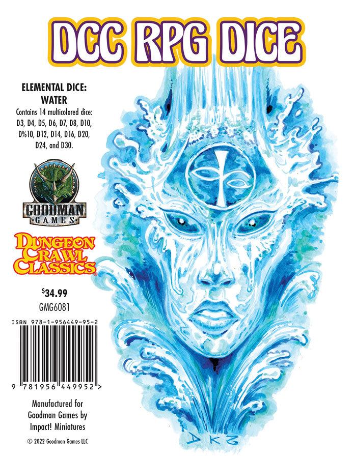 DCC Dice: Elemental Dice Set - Water (14 dice set)