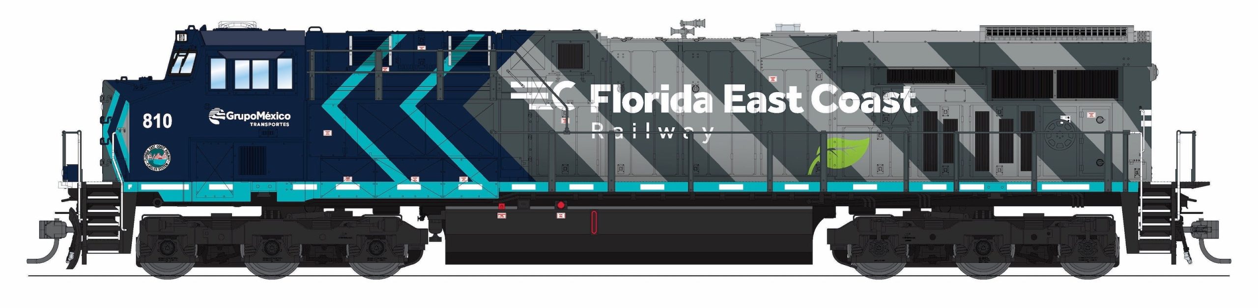 PREORDER Broadway Limited Imports HO 9870 GE ES44AC Diesel Locomotive with Smoke, Florida East Coast #815 (Paragon4 Sound & DCC Equipped)