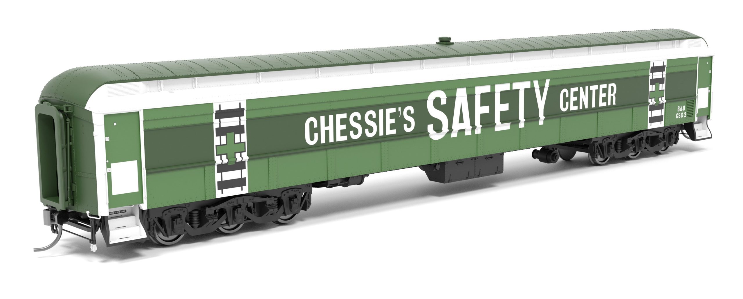 PREORDER Broadway Limited Imports HO 9931 Railroad Instruction Car, Chessie System-B&O Safety Center #CSC-1