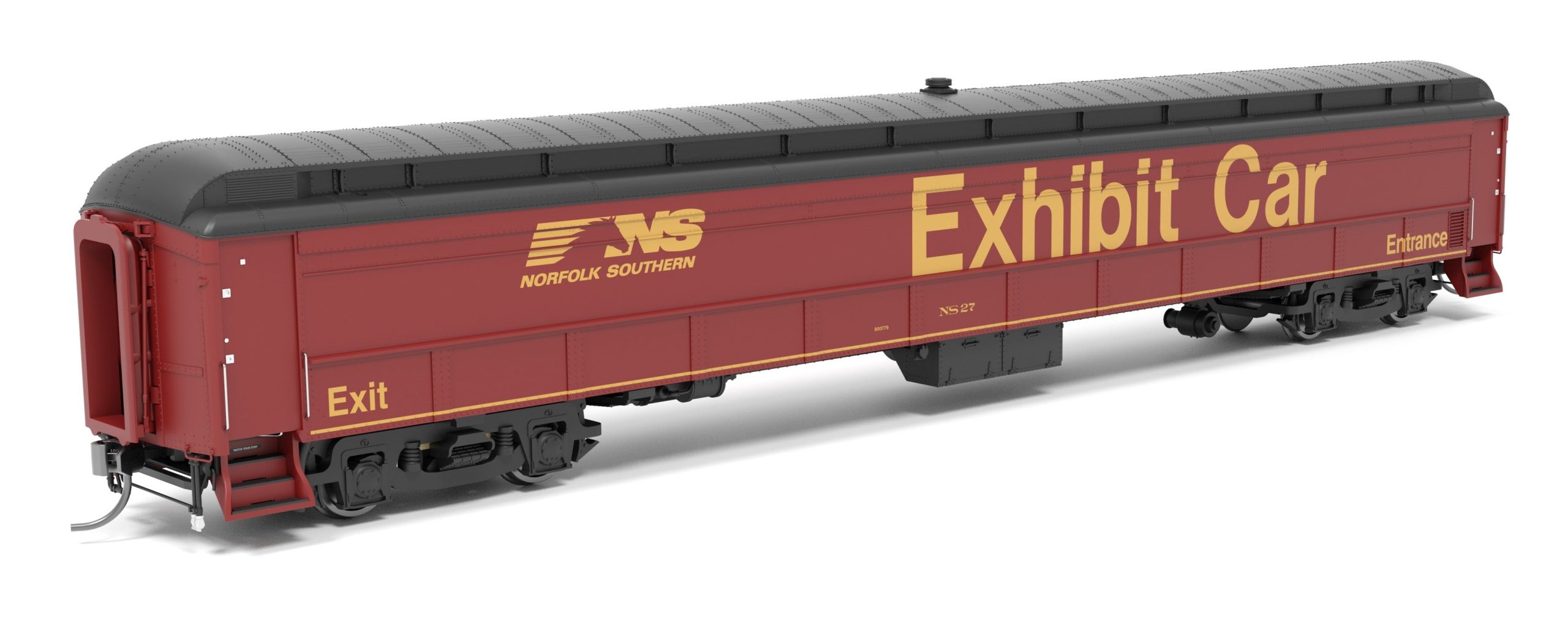 PREORDER Broadway Limited Imports HO 9938 Railroad Exhibit Car, Norfolk Southern #27