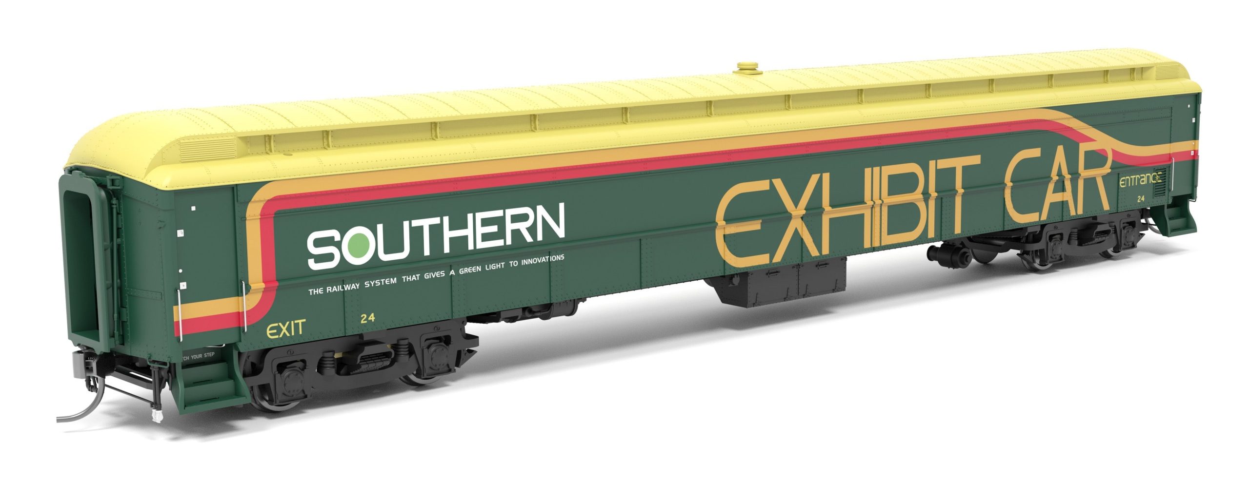 PREORDER Broadway Limited Imports HO 9939 Railroad Exhibit Car, Southern #24