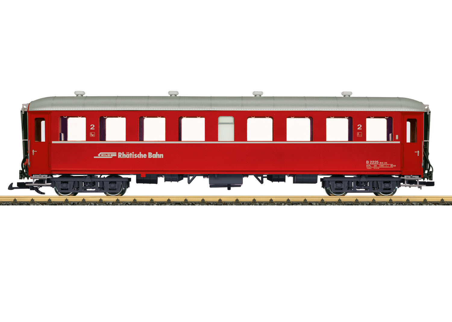 PREORDER LGB G 31527 2nd Class Express Train Passenger Car, Rhaetian RhB
