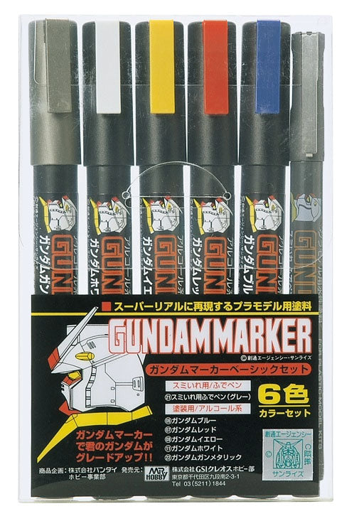Mr. Hobby GMS105 MARKER BASIC SET 6PK