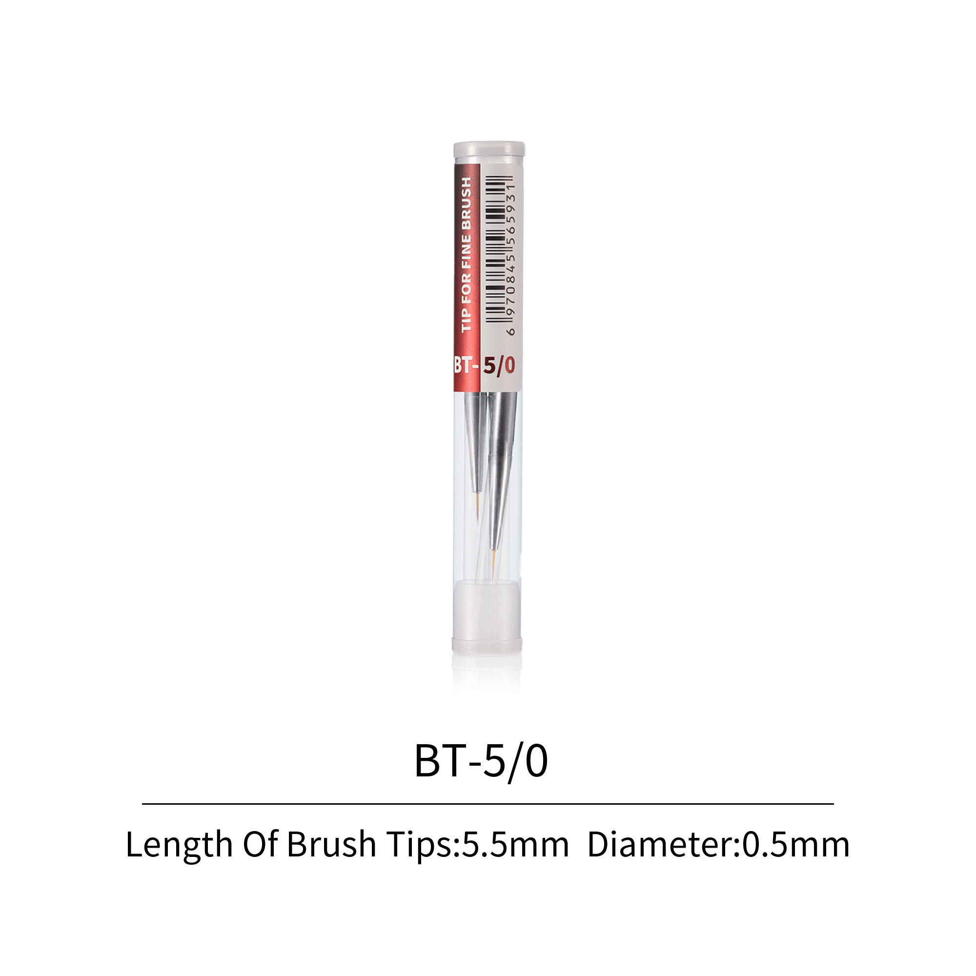 DSPIAE FBT-5/0 Interchangeable Aluminum-Shank Fine Brush Tips, 5/0 (3-Pack)