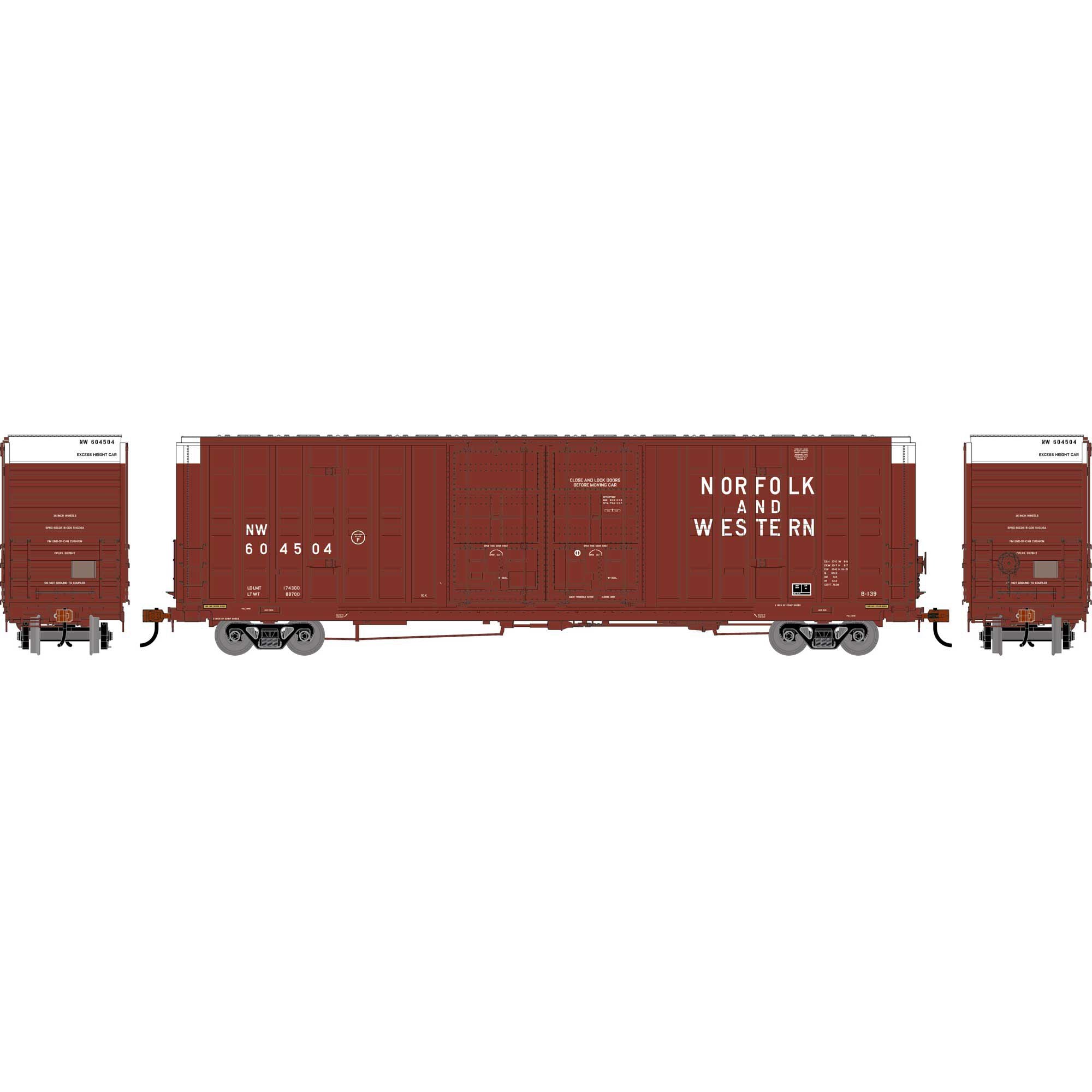PREORDER Athearn ATH-2509 HO 60' Berwick Box Car, NW #604504