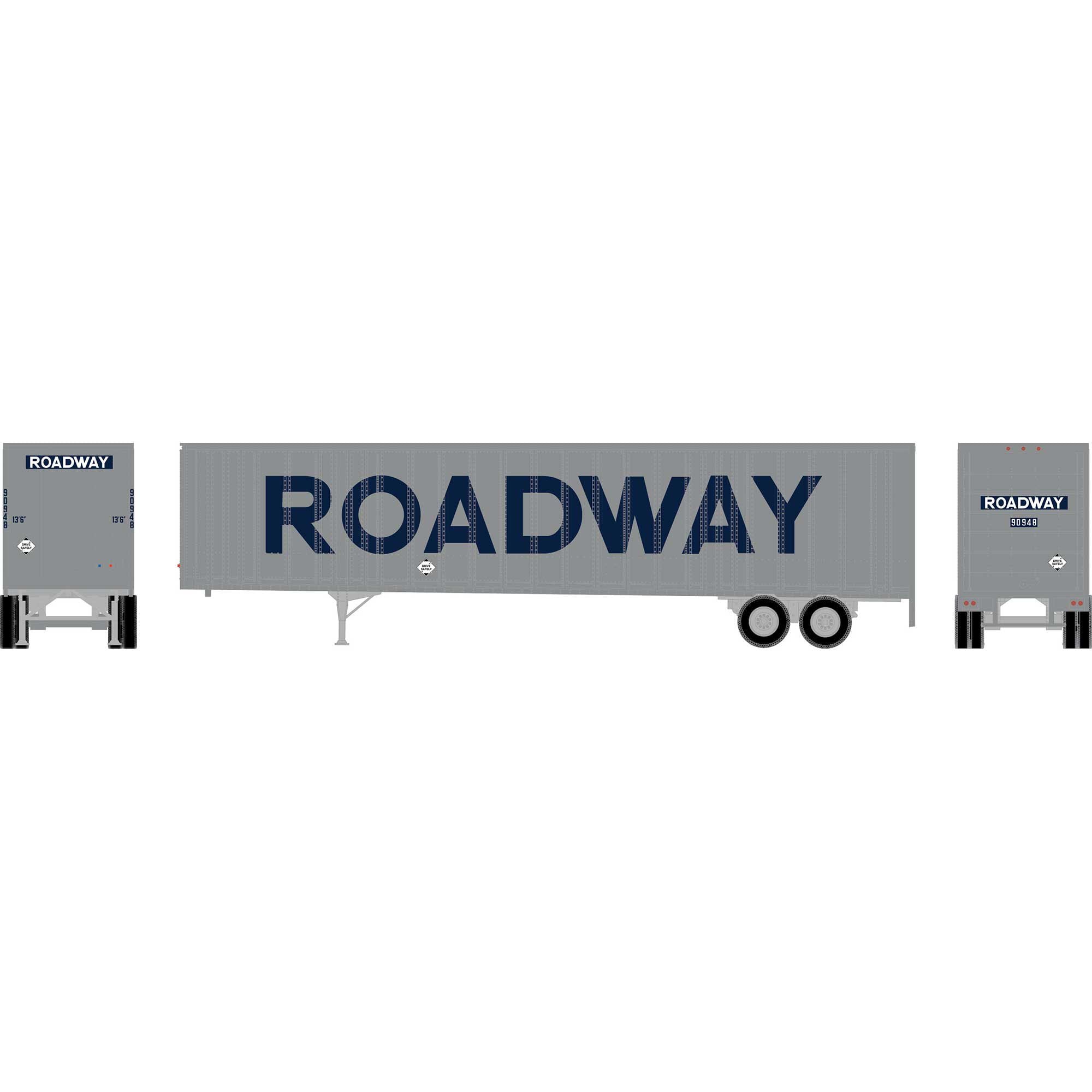 PREORDER Athearn HO 2554 48' Wedge Trailer, Roadway #90948 | 34.25