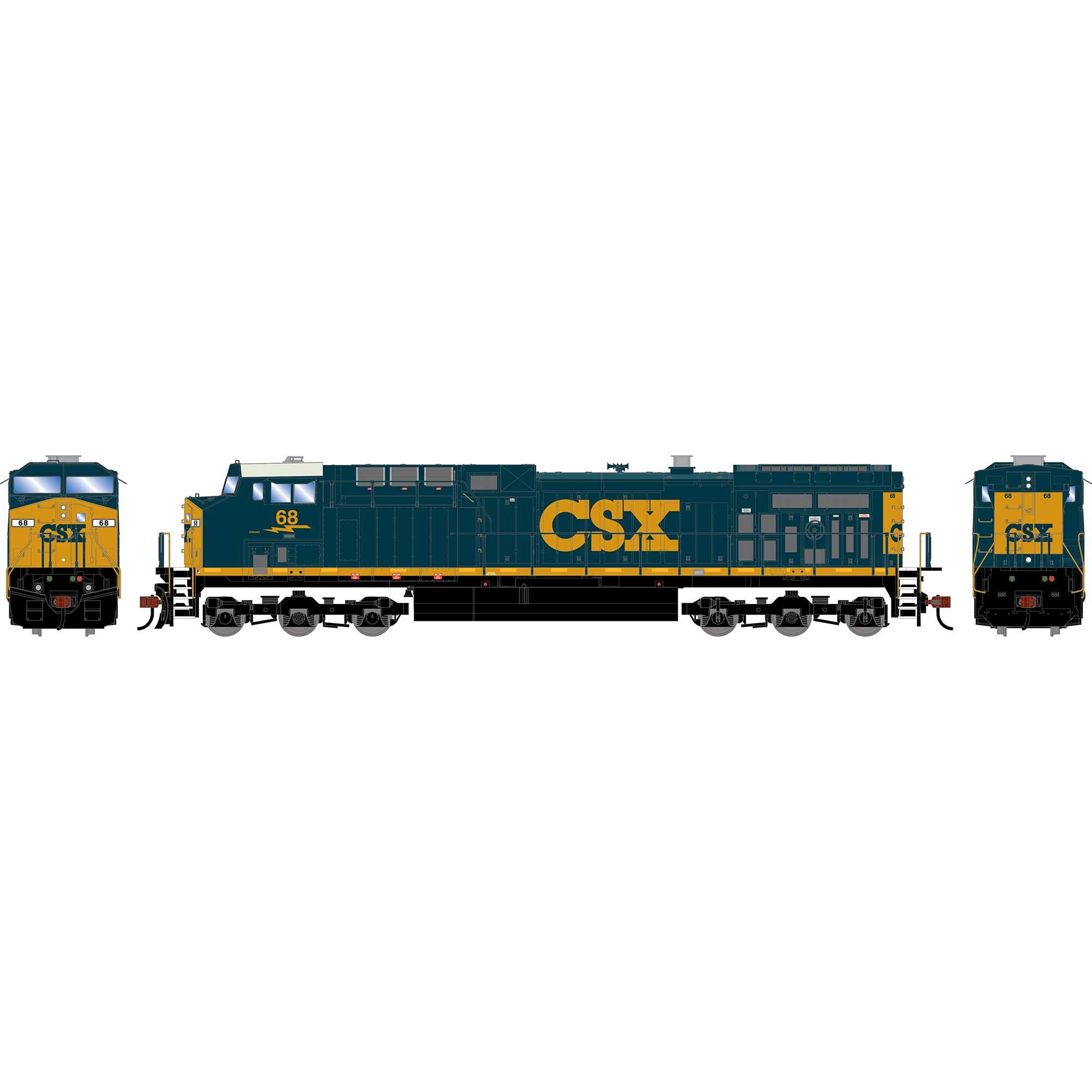 PREORDER Athearn HO 2563 GE AC4400CW Diesel Locomotive, CSX Transportation #68 | 166.17