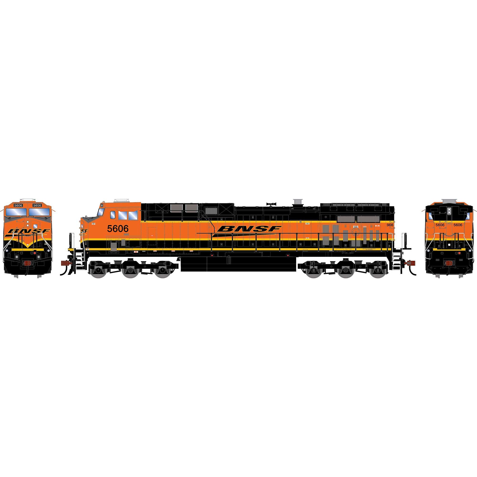 PREORDER Athearn HO 2565 GE AC4400CW Diesel Locomotive, Burlington Northern Santa Fe #5606 | 166.17