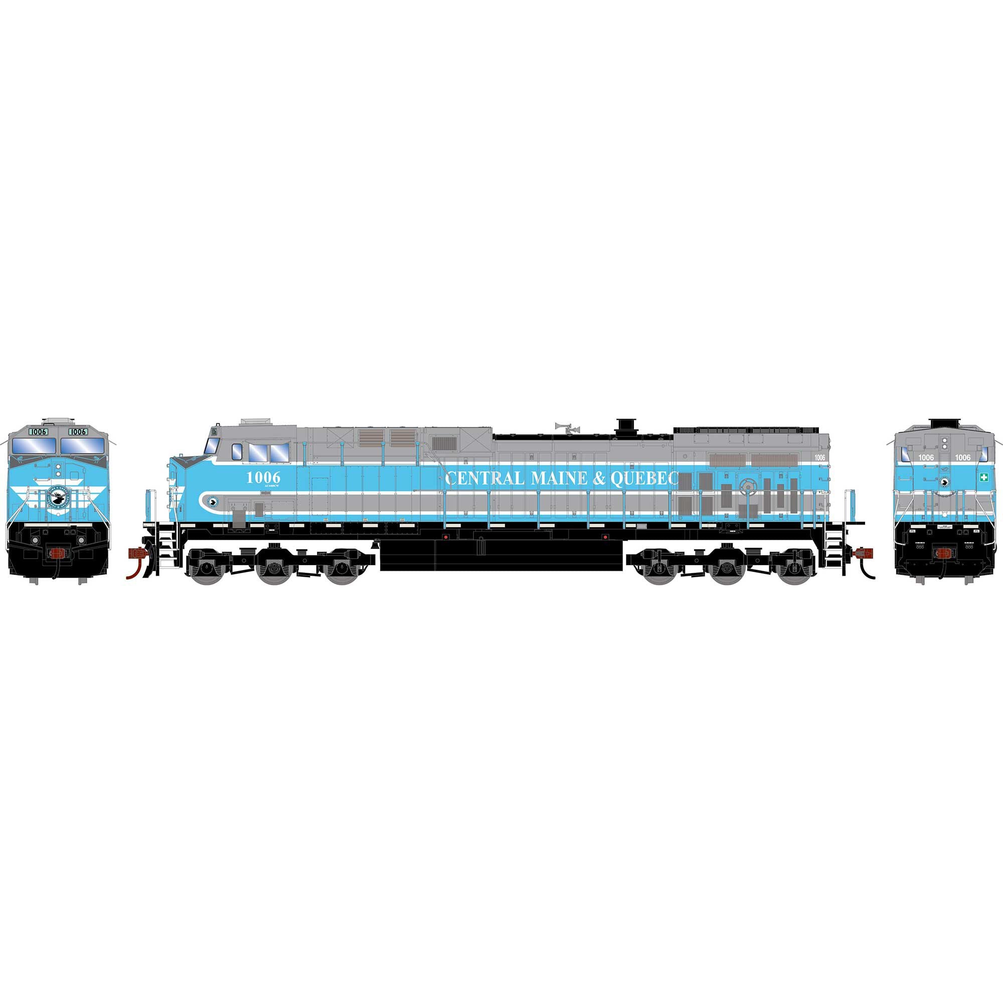 PREORDER Athearn HO 2574 GE AC4400CW Diesel Locomotive, Central Maine & Quebec #1006 | 166.17
