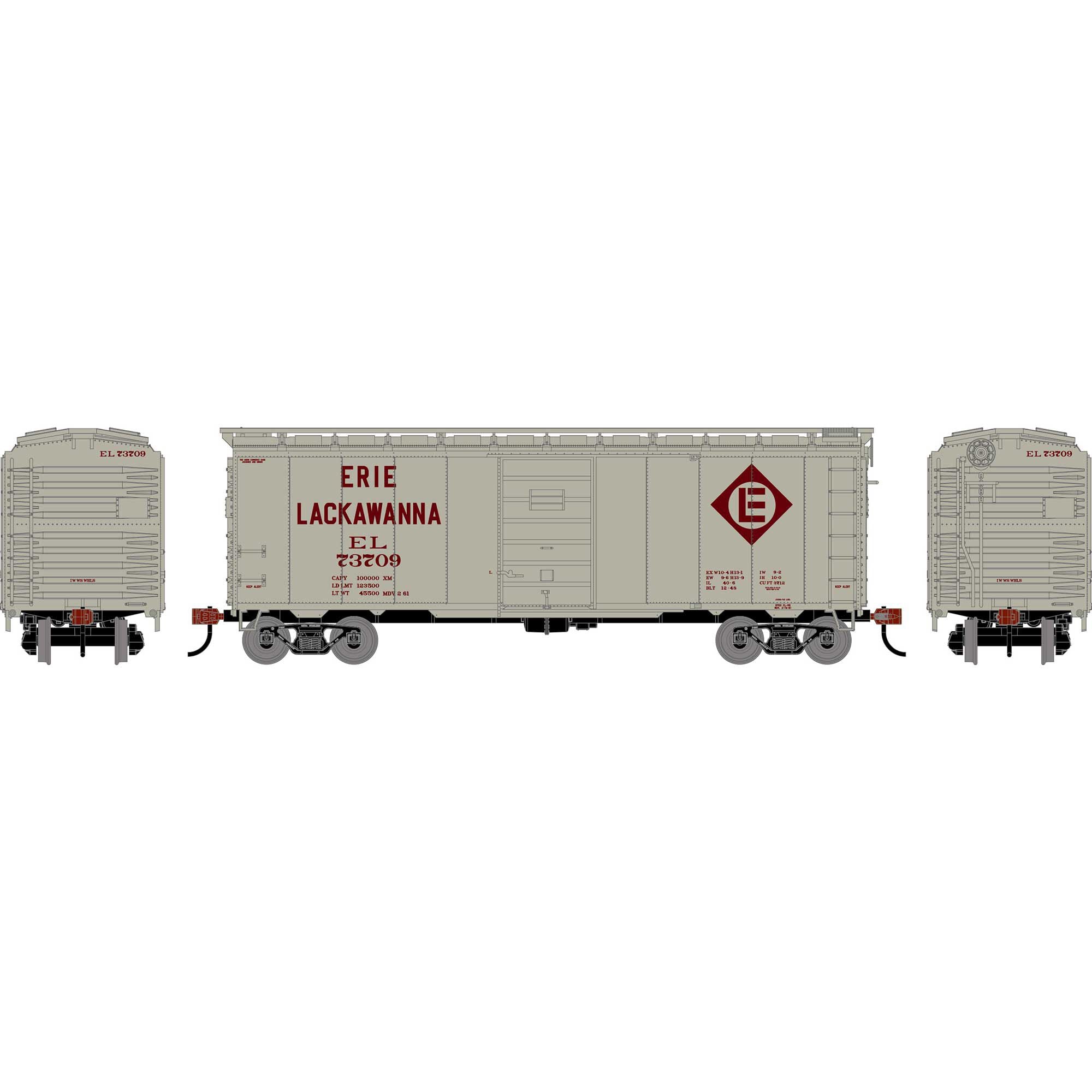PREORDER Athearn HO ATH-2622 40ft Superior Door Box Car, Erie Lackawanna #73709