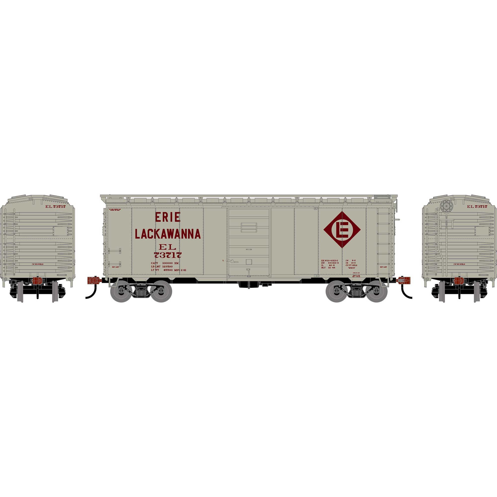 PREORDER Athearn HO ATH-2623 40ft Superior Door Box Car, Erie Lackawanna #73717