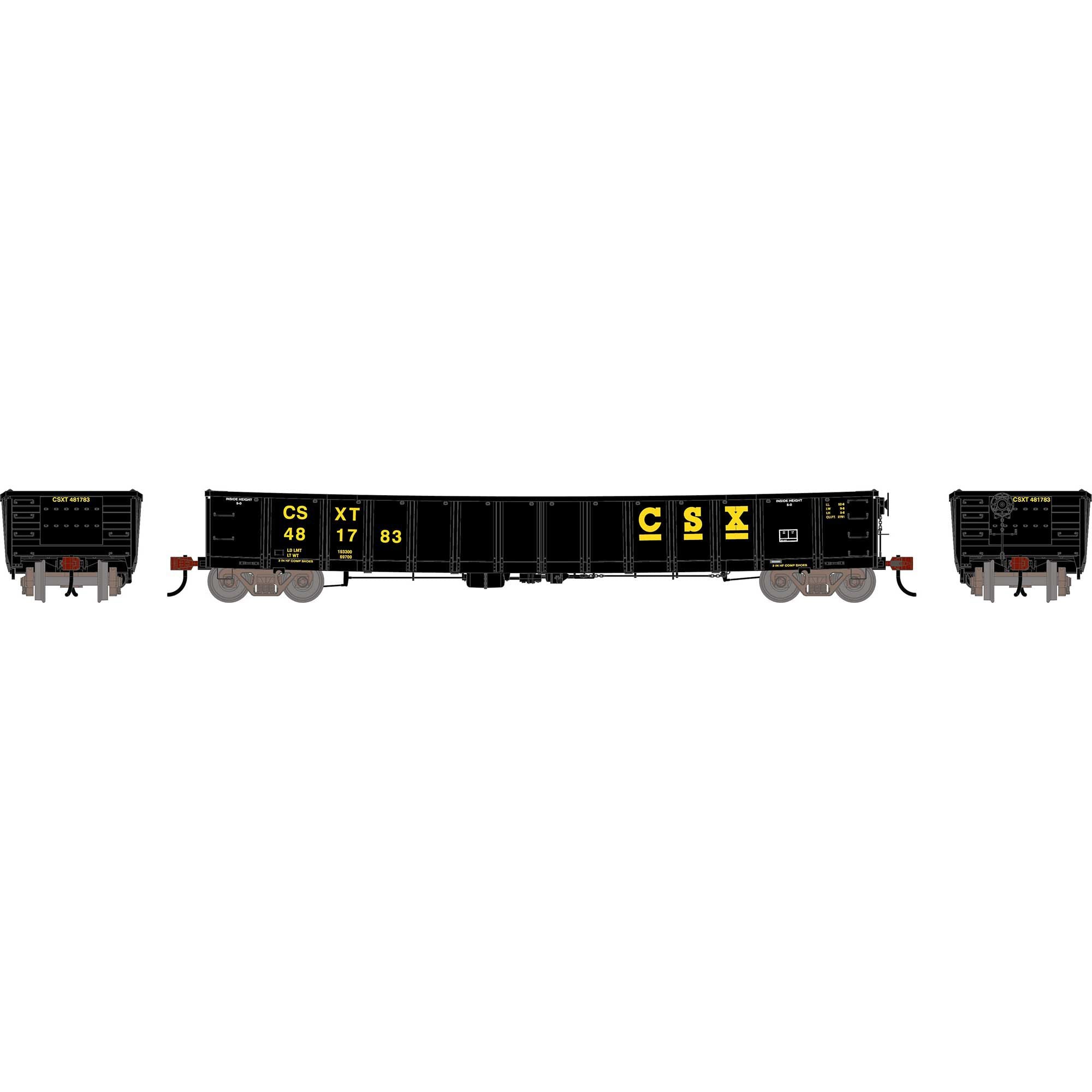 PREORDER Athearn HO 2736 52' Deformed 2494 CarKnocker Mill Gondola, CSX #481783