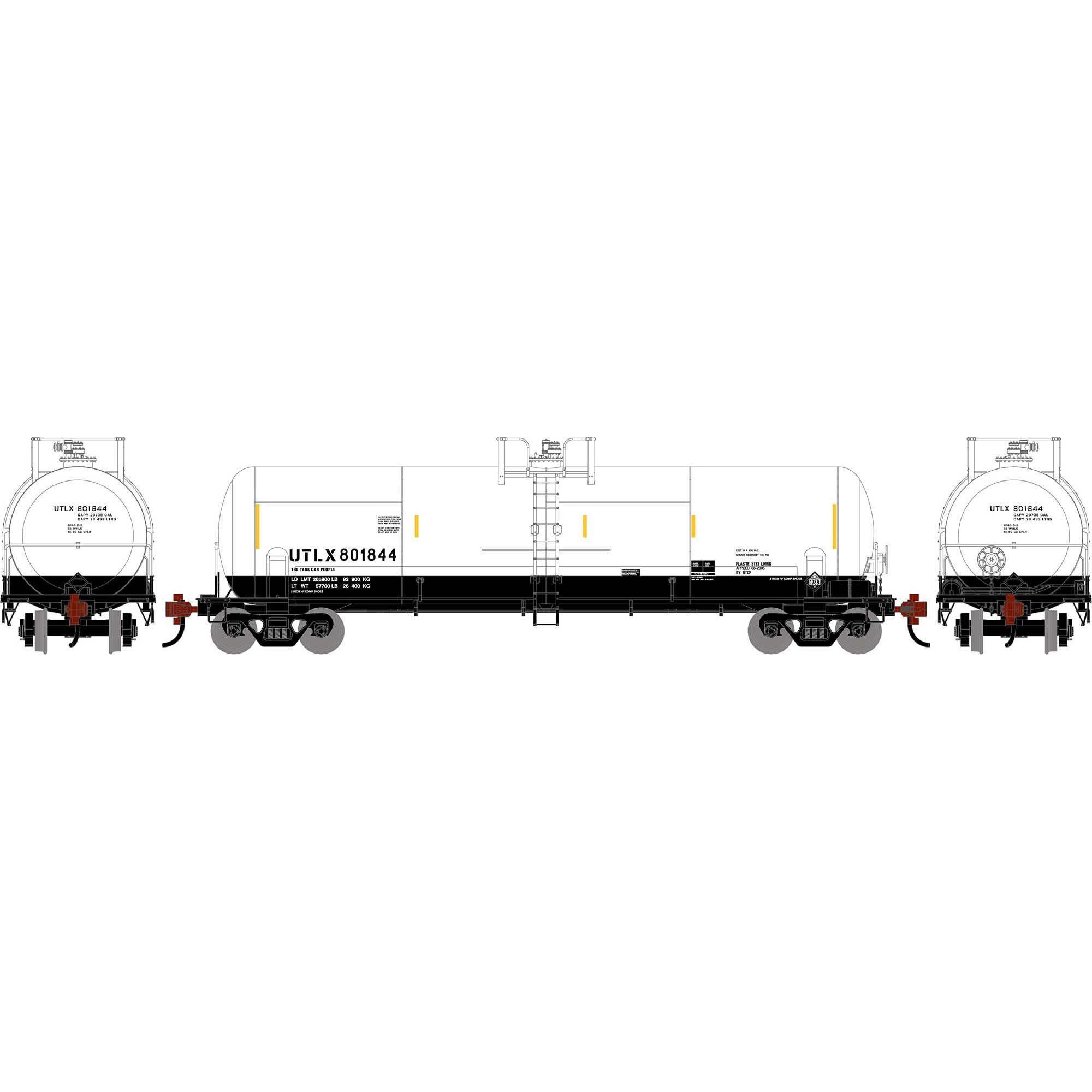 PREORDER Athearn HO 2768 20,900 Gallon Acid Tank Car, Union Tank Car #801844