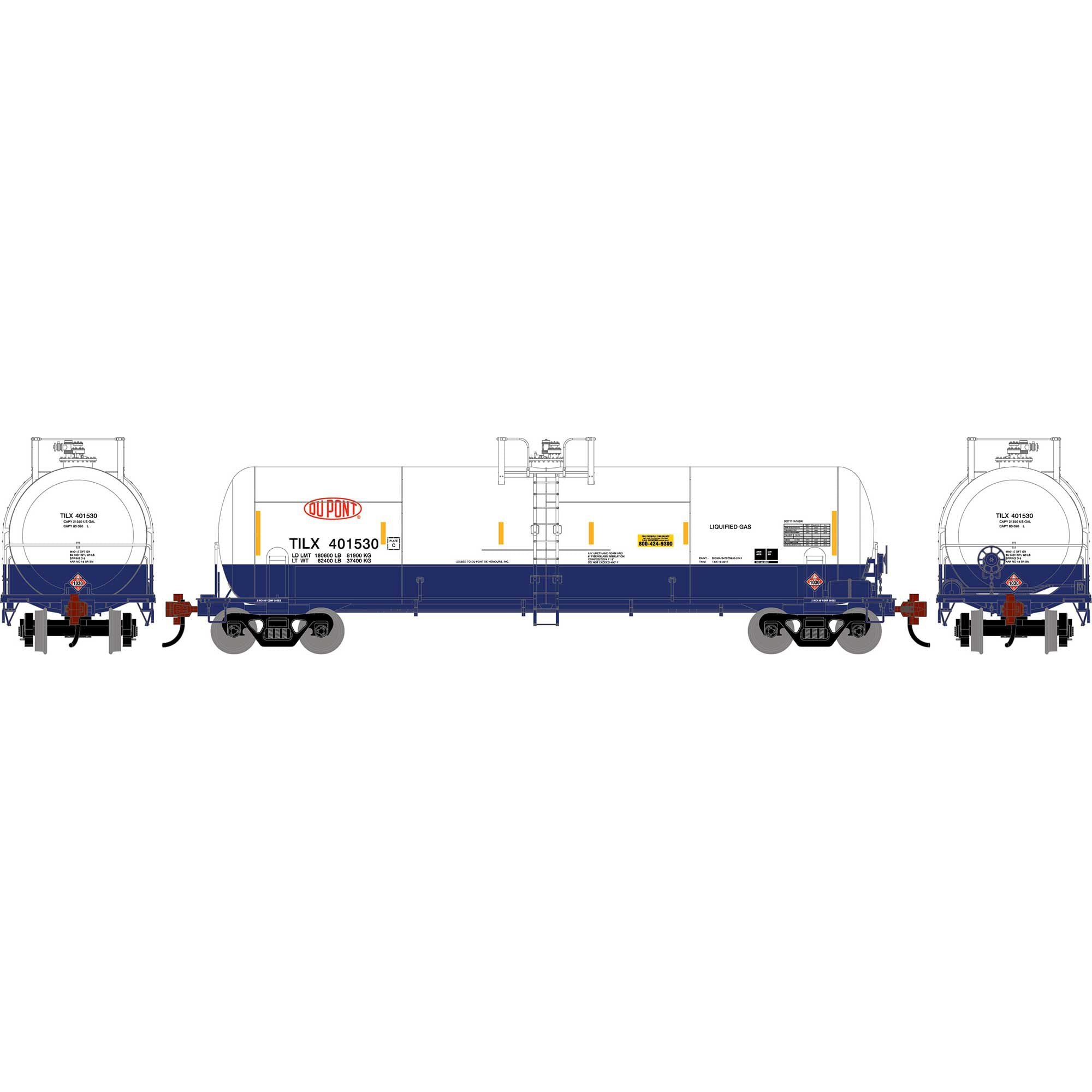 PREORDER Athearn HO 2771 20,900 Gallon Acid Tank Car, Trinity Industries Leasing #401530