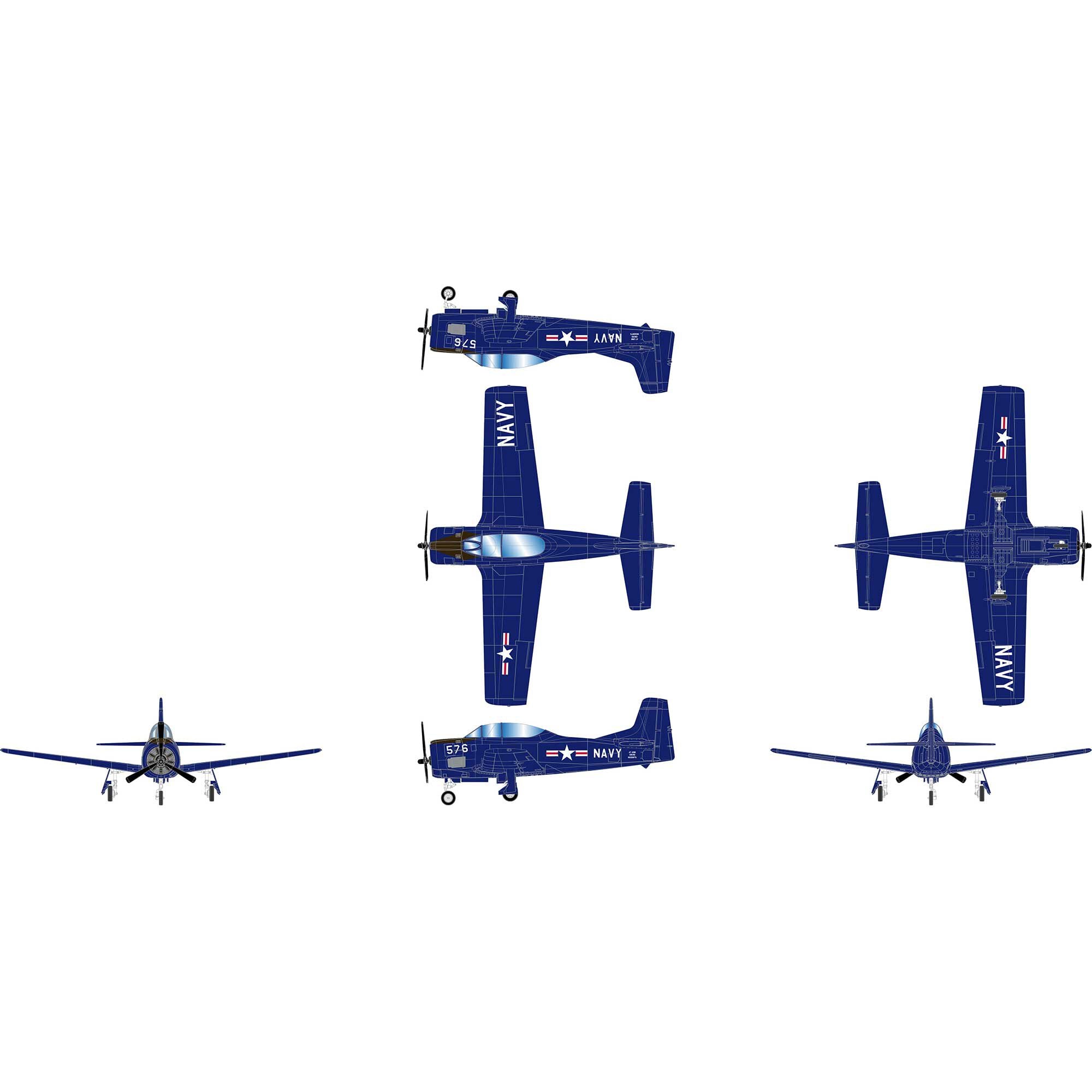 PREORDER Athearn HO 2802 North American T-28B Trojan Airplane, US Navy NX228TS