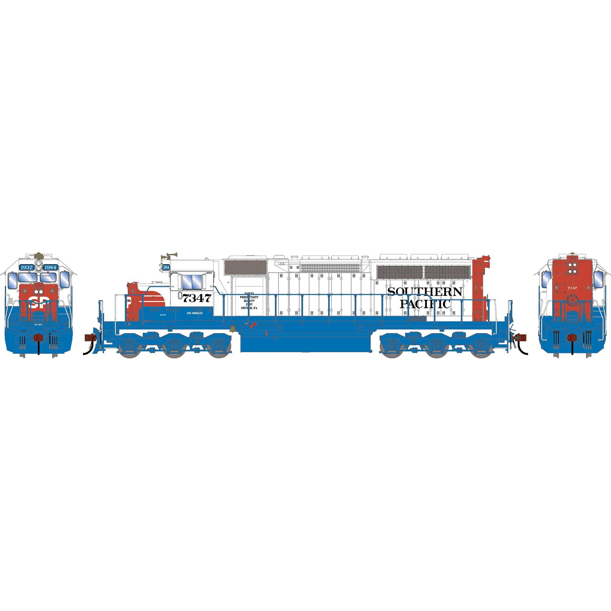 PREORDER Athearn HO 2856 SD40R Diesel Locomotive, Southern Pacific 1984 Games #7347 (DCC & Sound Equipped) | 218.99