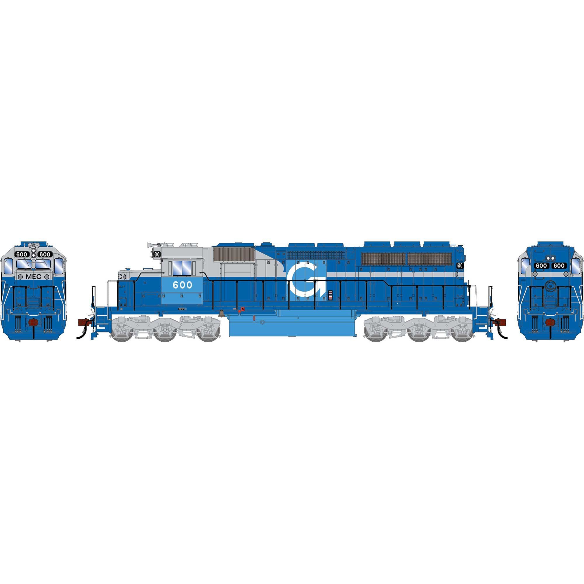 PREORDER Athearn HO 2884 SD40 Diesel Locomotive, Maine Central Guilford Ex-DEEX (Primed For Grime) #600 (DCC & Sound Equipped) | 227.26