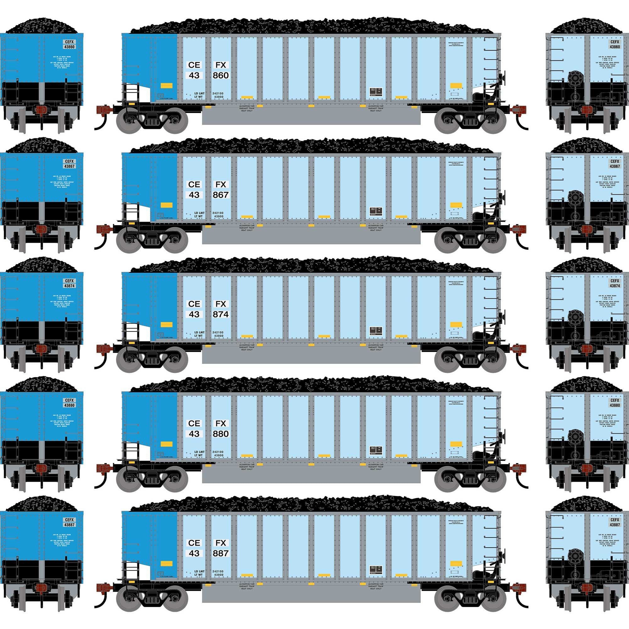 PREORDER Athearn HO 2906 Bethgon Coalporter with Coal Load, CIT Group #43860/43867/43874/43880/43887 (5-Pack)