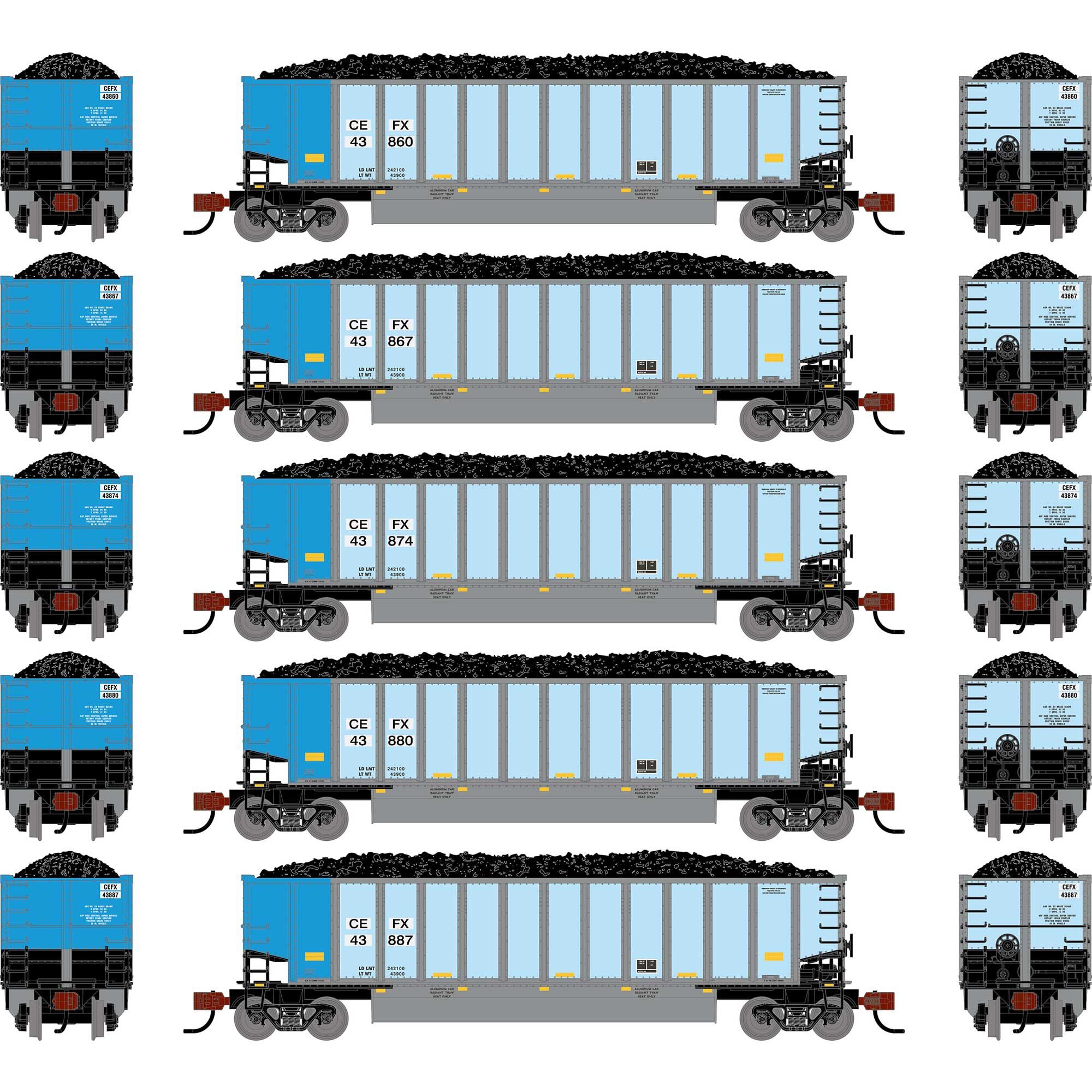 PREORDER Athearn N 2931 Bethgon Coalporter with Coal Load, CIT Group #43860/43867/43874/43880/43887 (5-Pack)