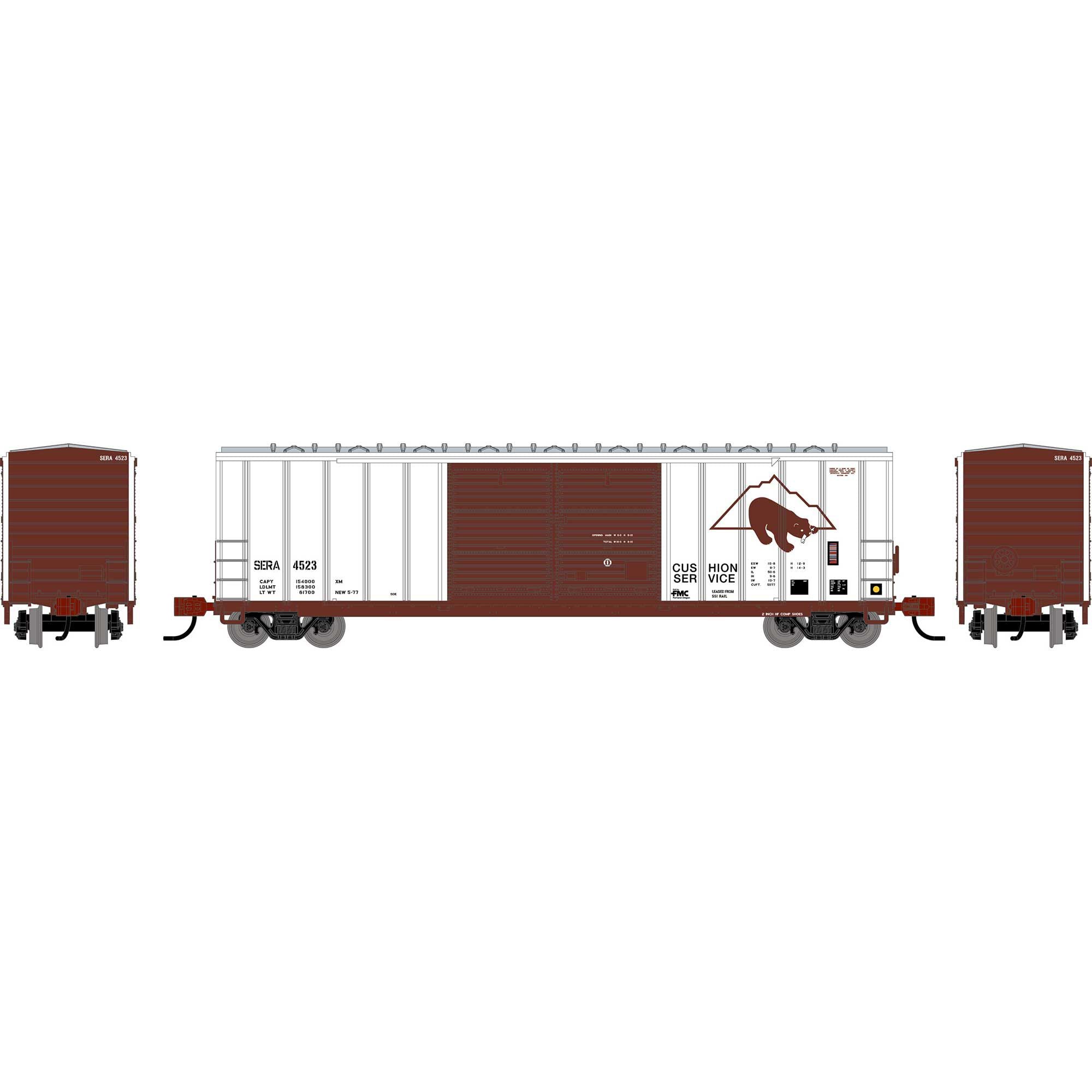 PREORDER Athearn N 2942 50' FMC Centered Double Door Box Car, Sierra #4523