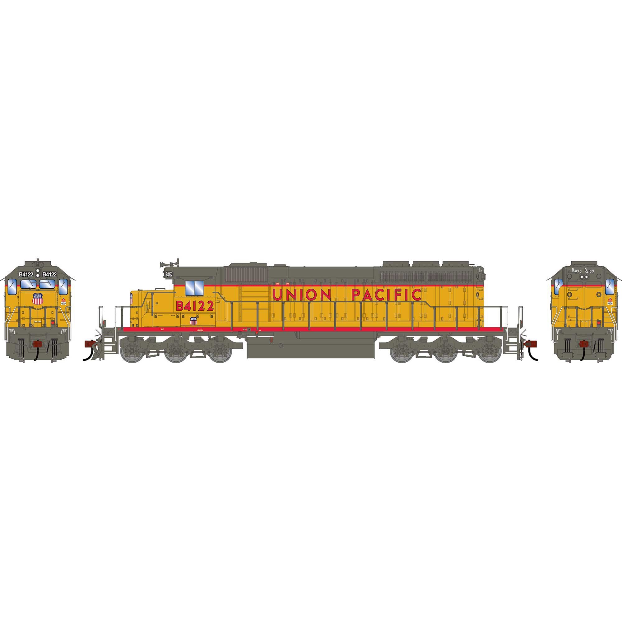 PREORDER Athearn HO 2957 SD40-2B Locomotive, Union Pacific Ex-MP Non-Dynamic #B4122