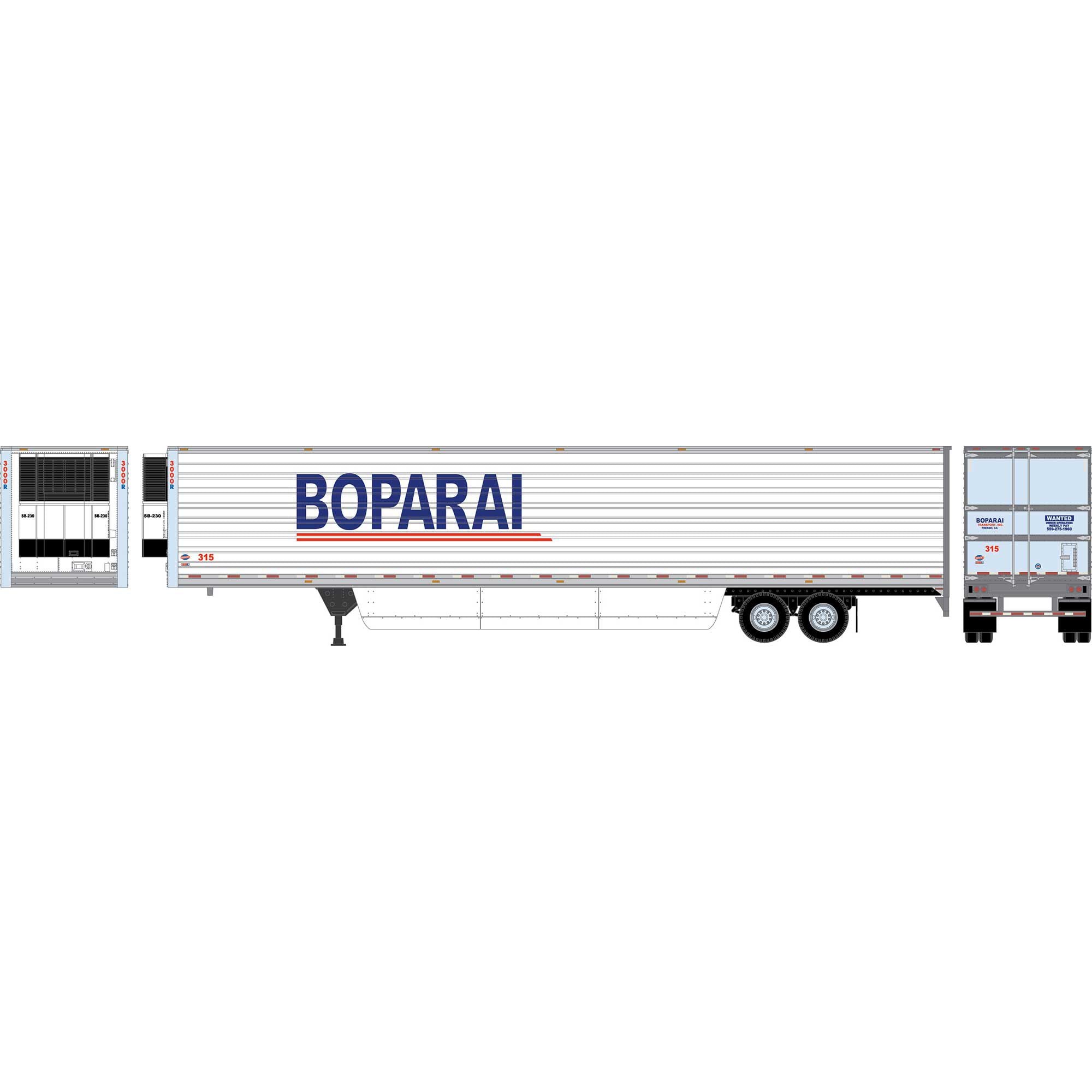 PREORDER Athearn HO 2993 53' Utility Reefer Trailer, Boparai #315