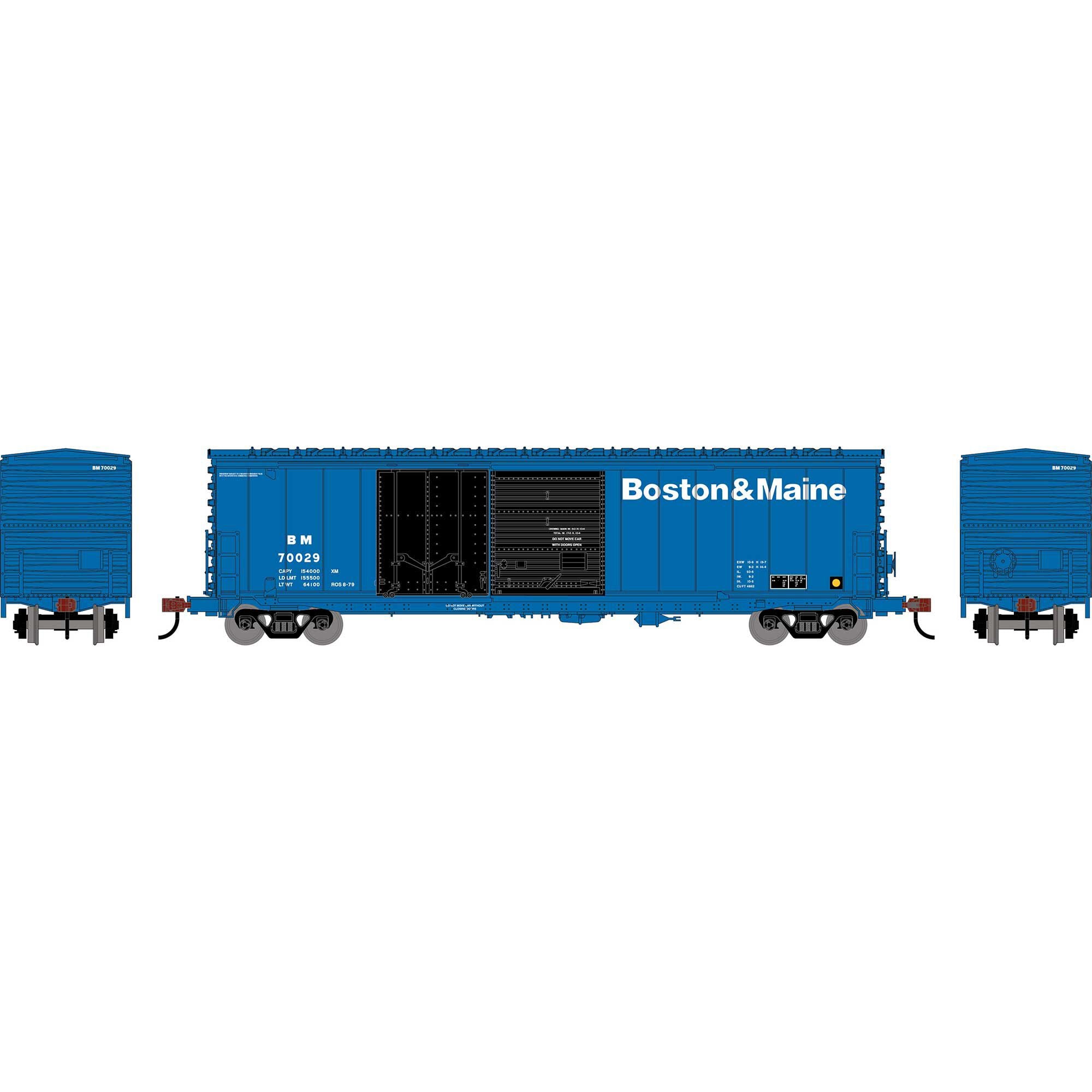 PREORDER Athearn HO 3024 50' ACF Combination Door Box Car, Boston & Maine #70029